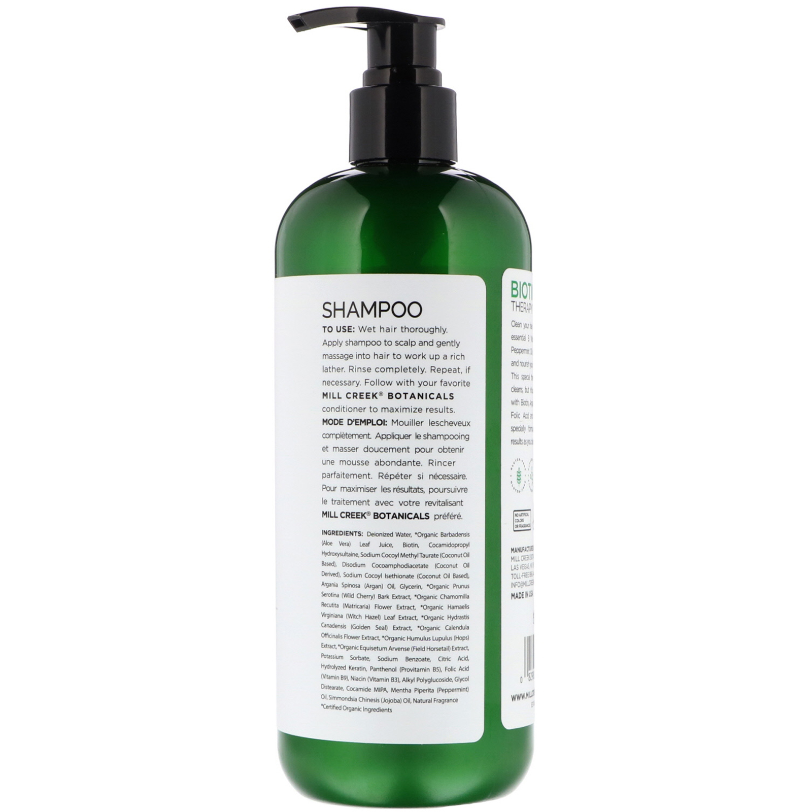Mill Creek Botanicals, Shampoo Biotina, Fórmula de Terapia, 414 ml (14 fl oz) - Imagem 2