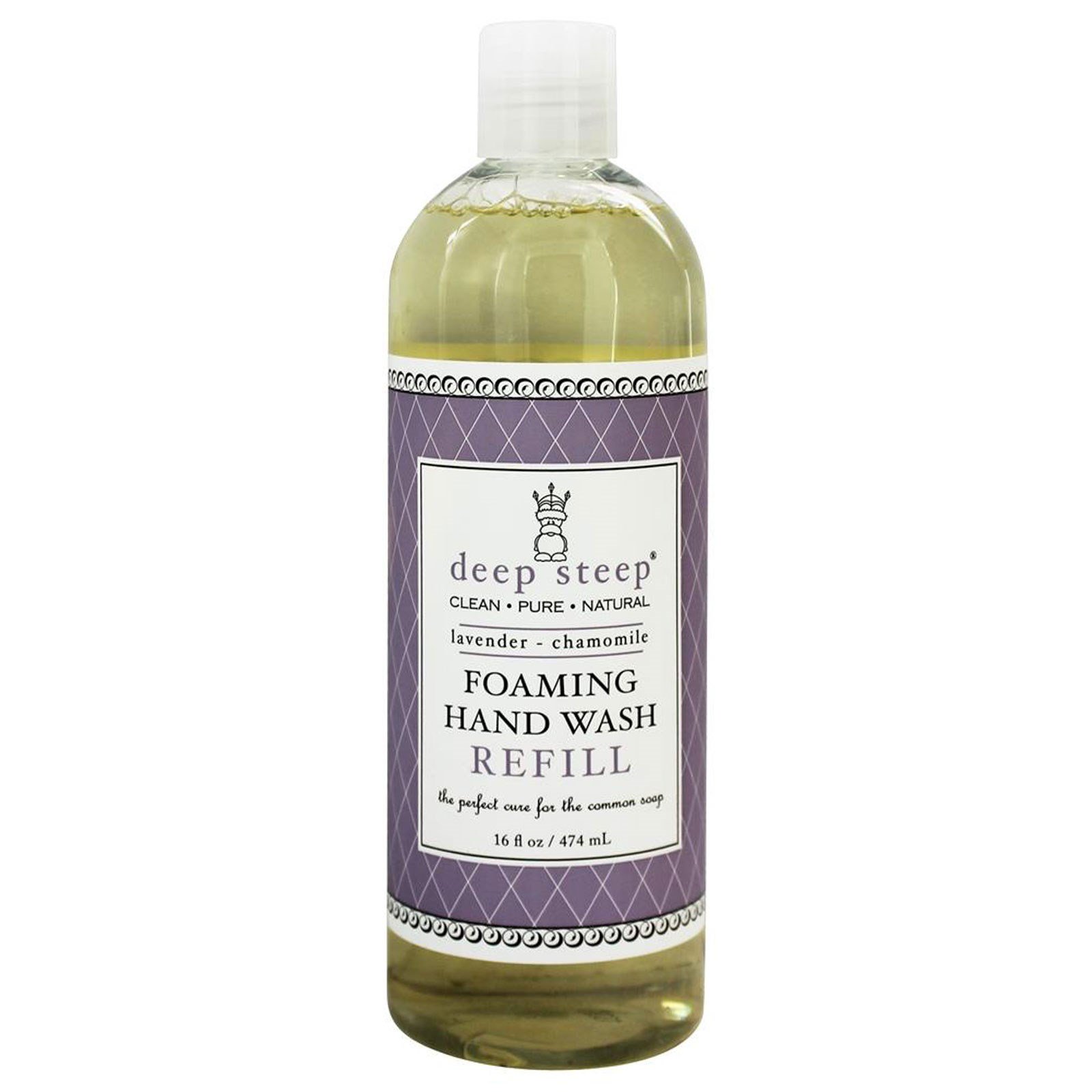 Deep Steep, Sabonete Espumante para as Mãos, Refil, Lavanda - Camomila, frasco de 16 oz (474 ml)