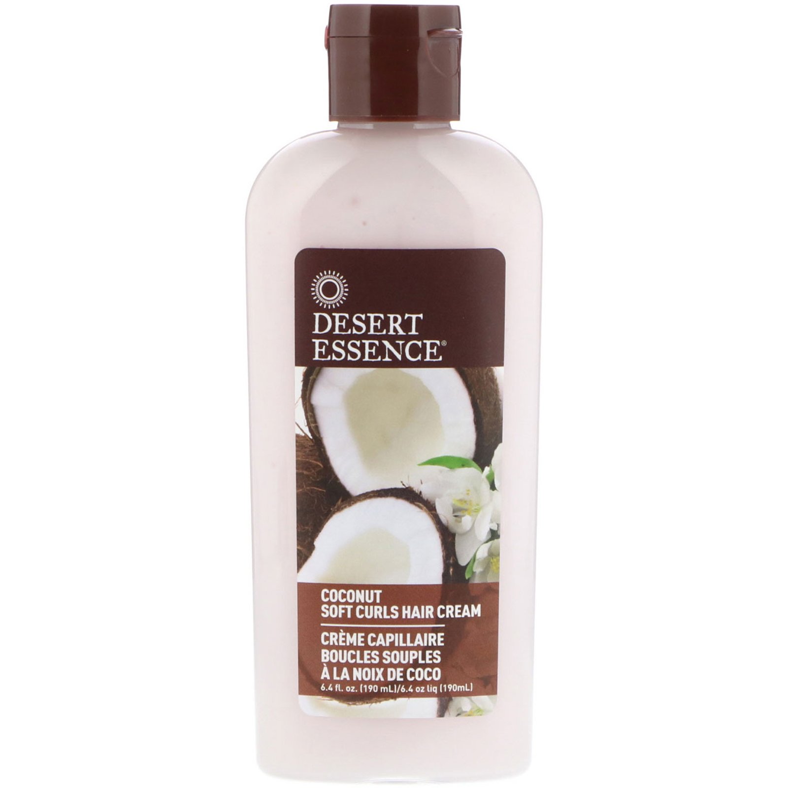 Desert Essence, Creme de Cabelo para Cachos Macios, Coco, 190 ml (6,4 fl oz)