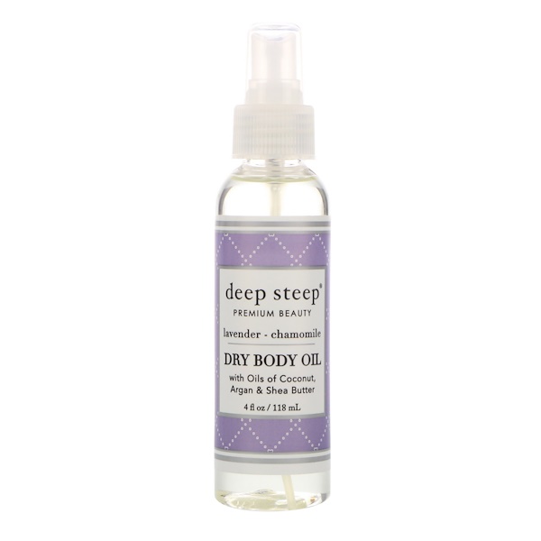Deep Steep, Óleo para Corpo Seco, Lavanda - Camomila, 118 ml