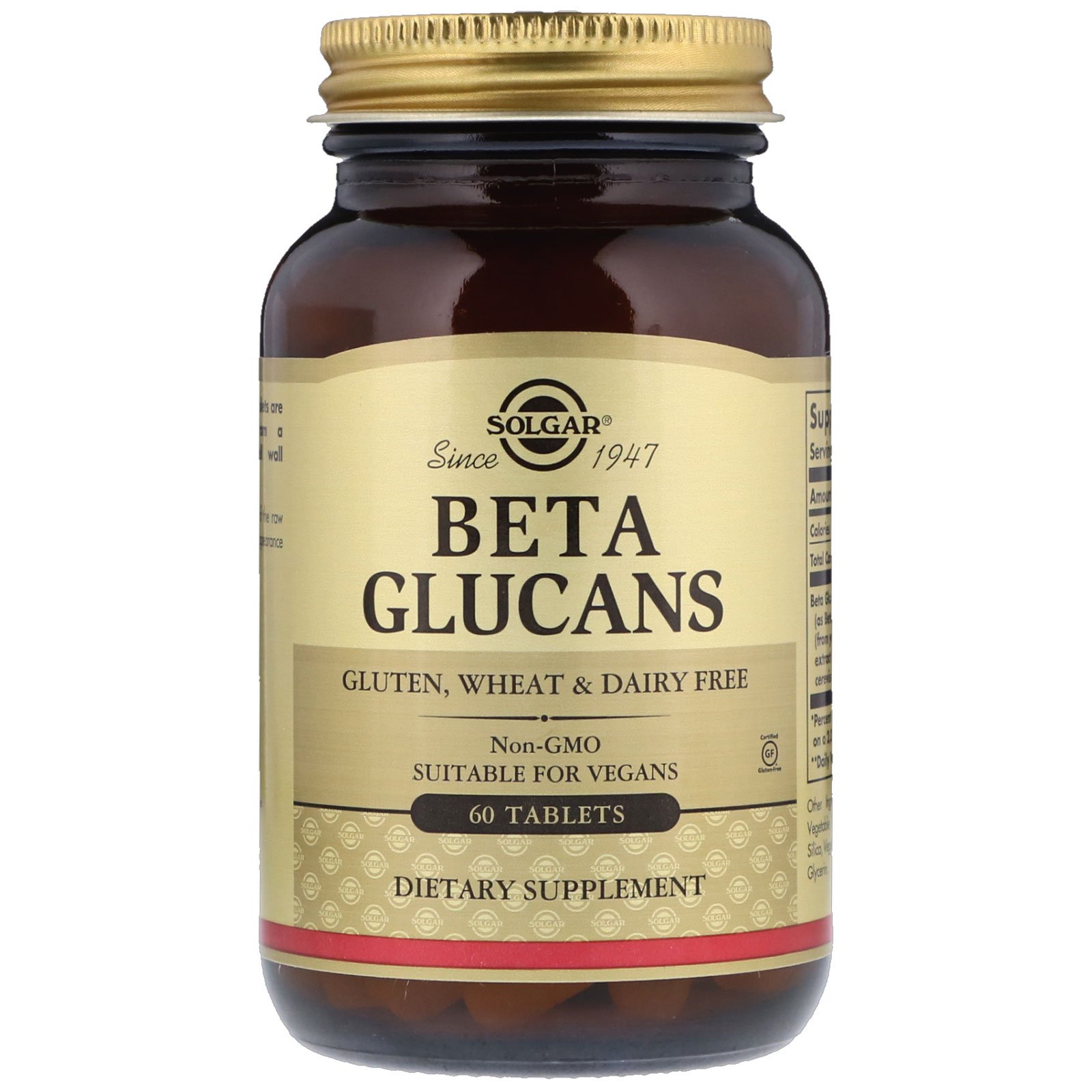 Solgar, Beta-glutanos, 60 Comprimidos