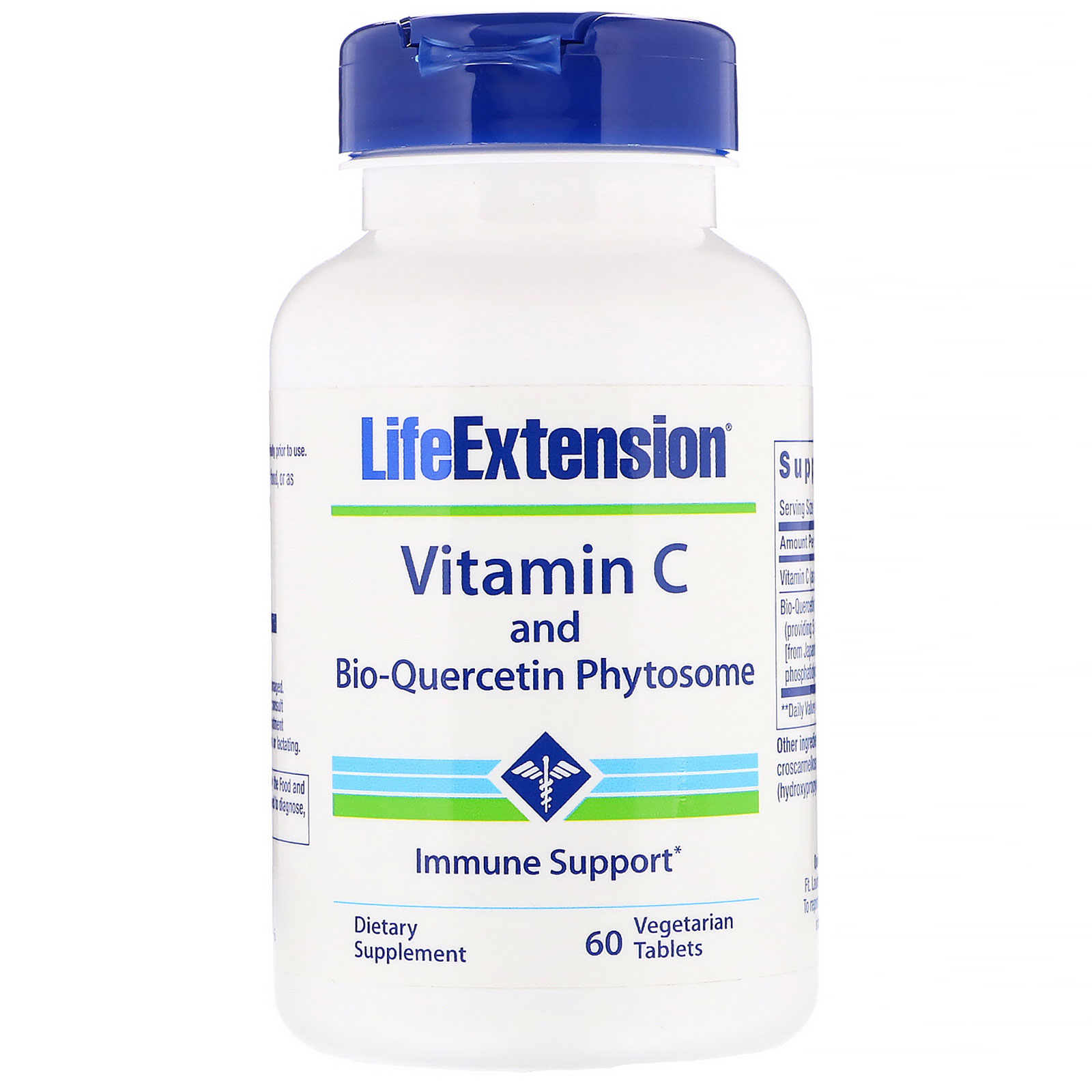 Life Extension, Vitamina C e Fitossomo de Bioquercetina, 60 Comprimidos Vegetarianos