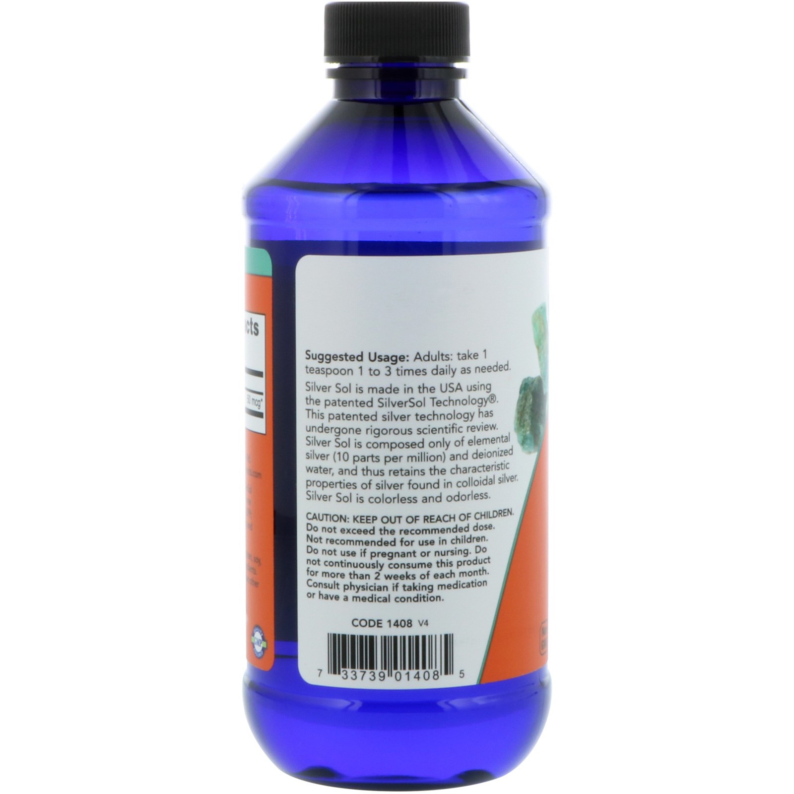 Now Foods, Silver Sol, 237 ml (8 fl oz) - Imagem 3