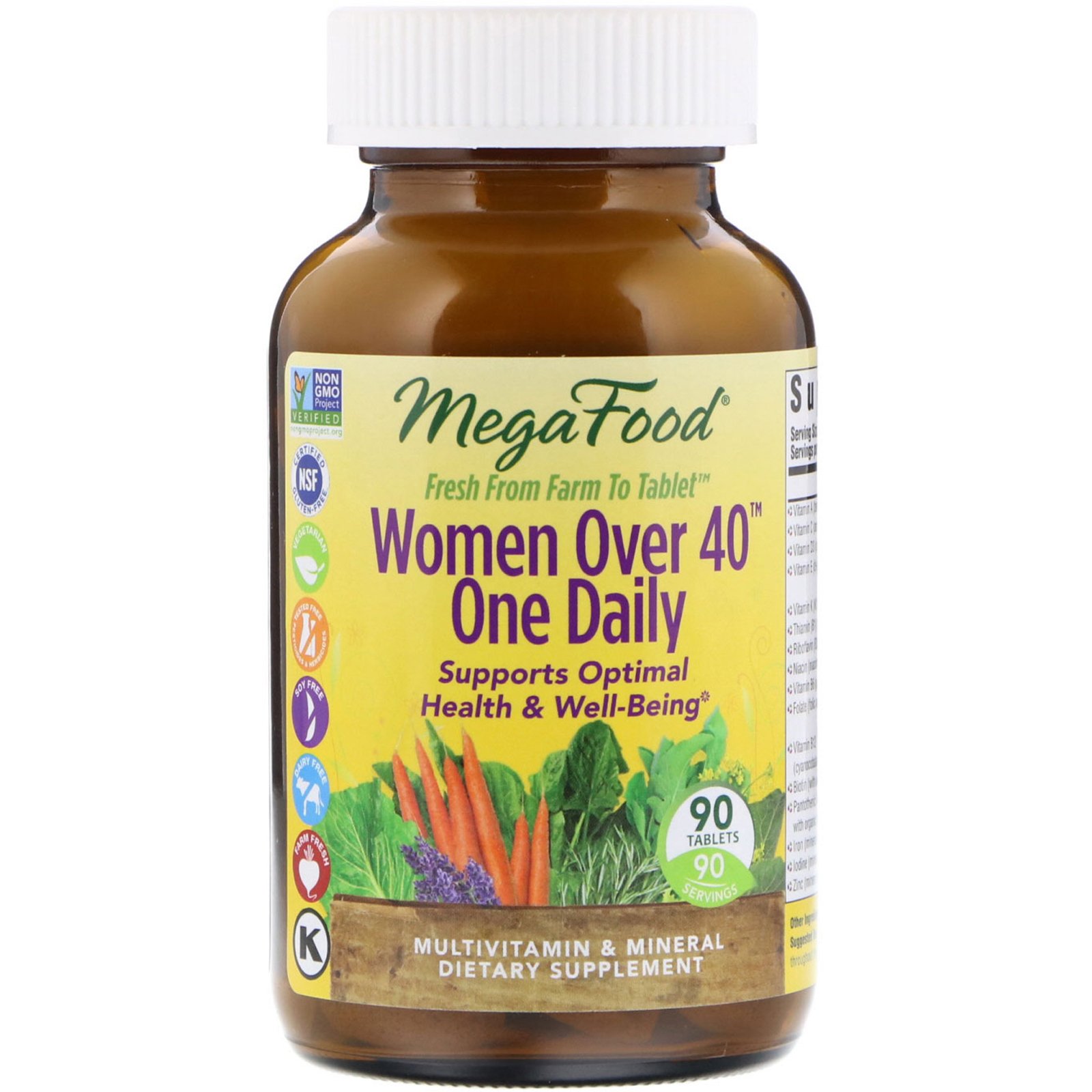 MegaFood, Mulheres com mais de 40 anos, 90 Comprimidos