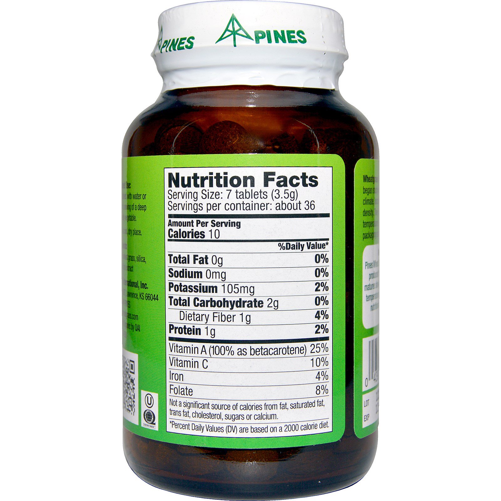 Pines International, Erva de trigo, 500 mg, 250 comprimidos - Imagem 2