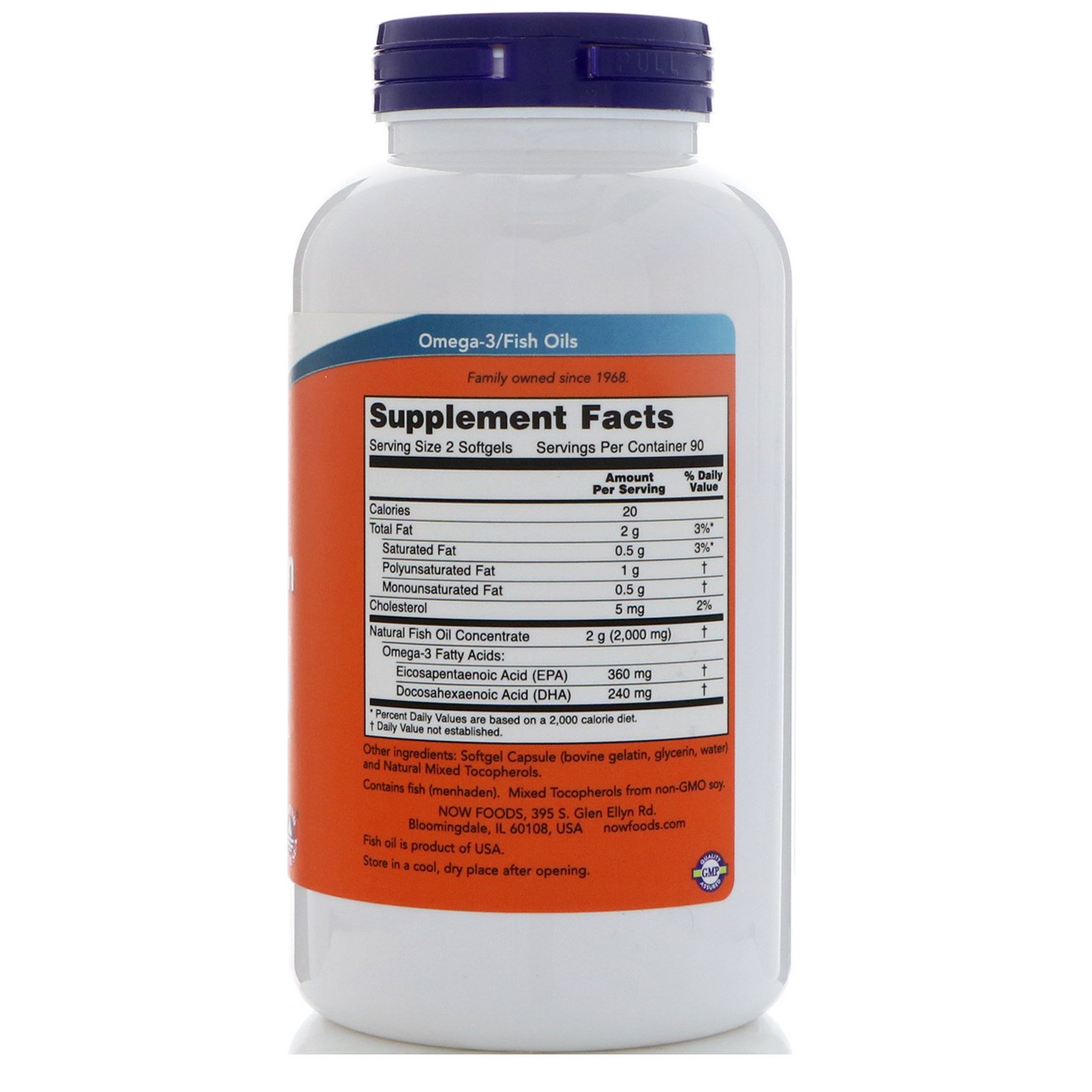 Now Foods, Omega-3, 180 Softgels - Imagem 2