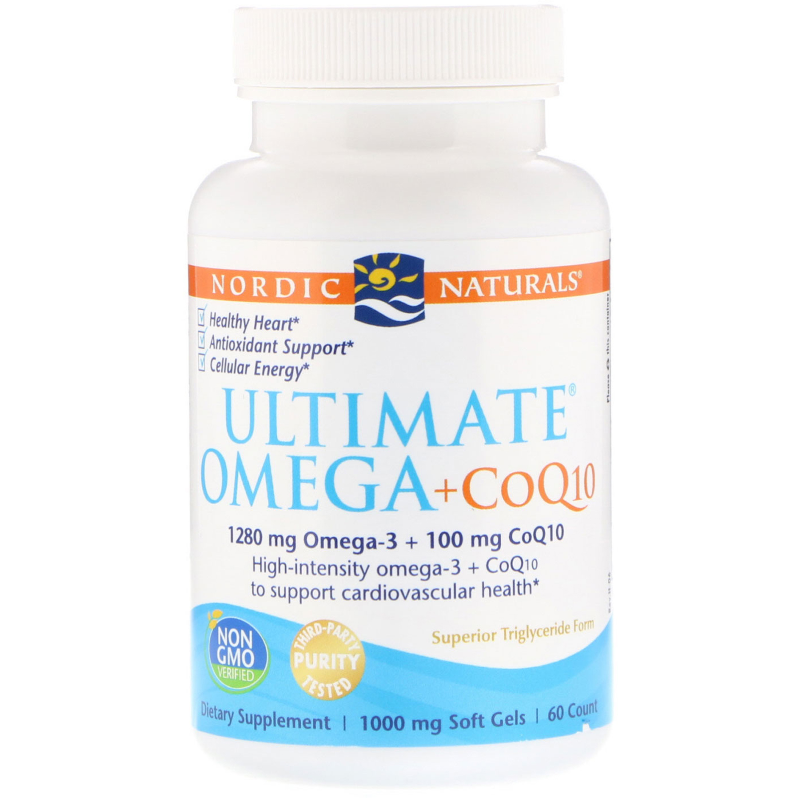 Nordic Naturals, Ultimate Omega + CoQ10, 1000 mg, 60 Cápsulas Softgel - Imagem 3