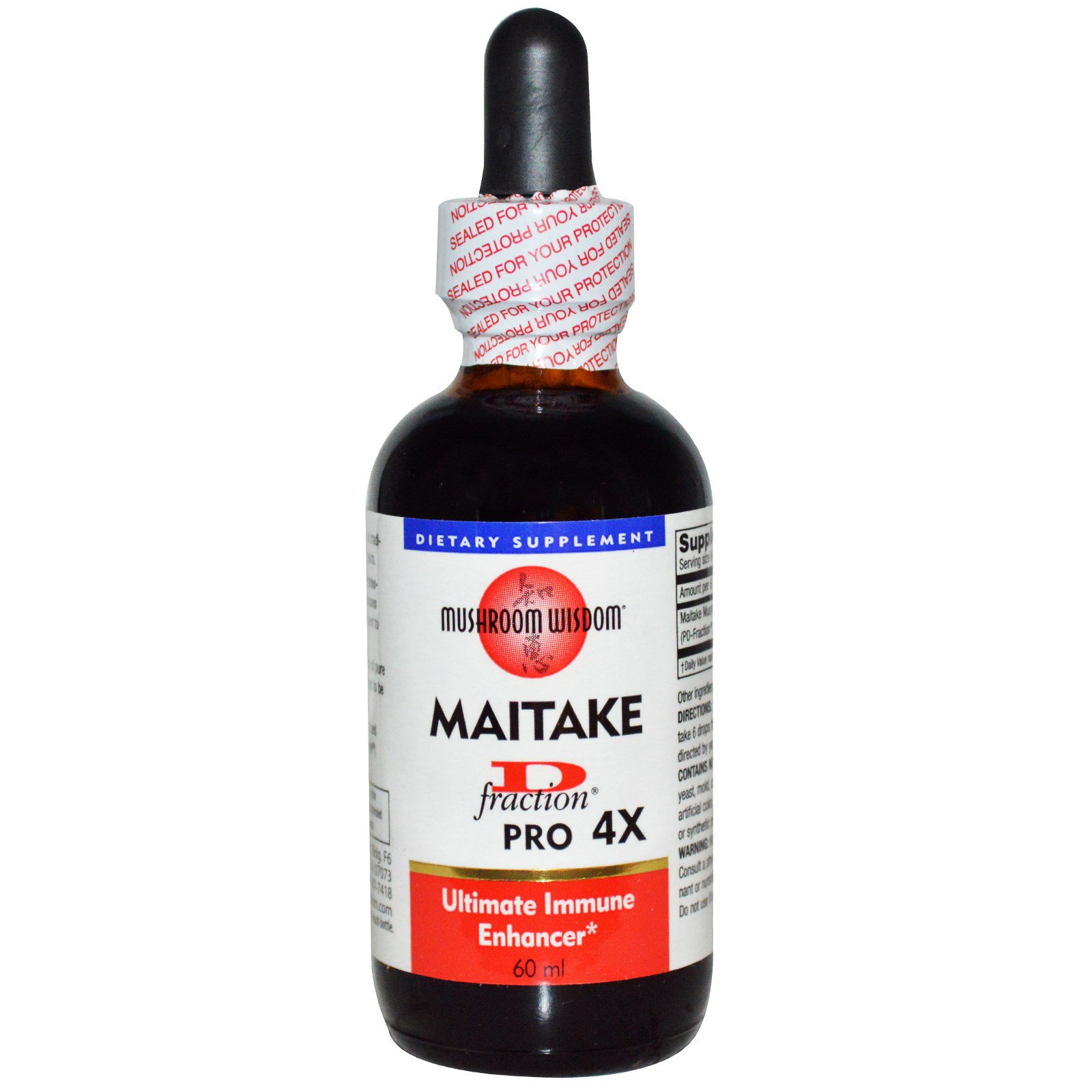 Mushroom Wisdom, Maitake D-Fração, Pro 4X, 60 ml