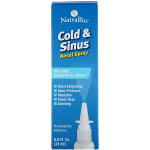 Comprar natrabio, gripe e sinusite, spray nasal, 0,8 fl oz (24 ml) preço no brasil homeopatia remédios para dor de garganta suplemento importado loja 187 online promoção -
