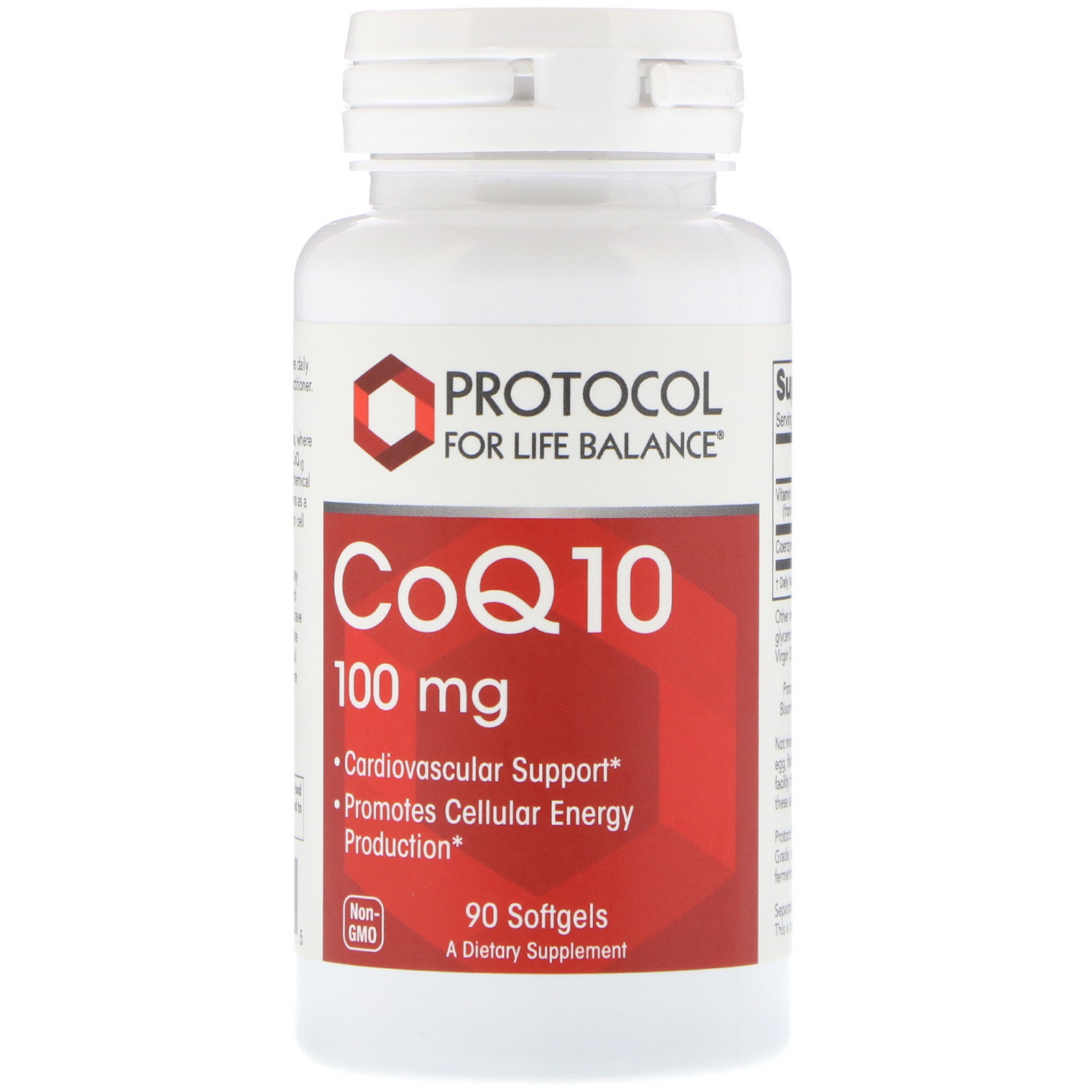 Protocol for Life Balance, CoQ10, 100 mg, 90 Cápsulas Gelatinosas