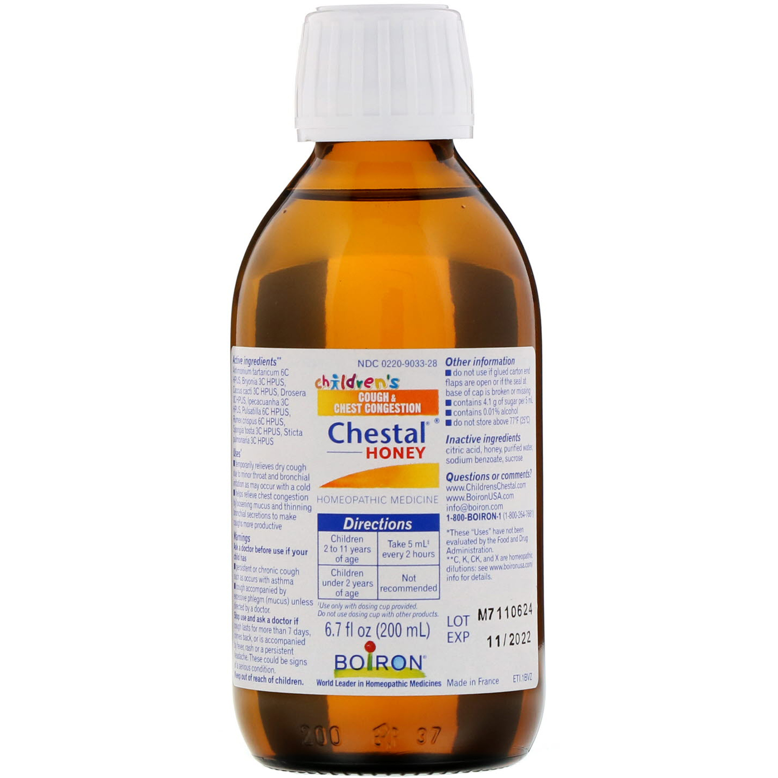 Boiron, Chestal Honey, Children's Cough & Chest Congestion, 6.7 fl oz (200 ml) - Imagem 4