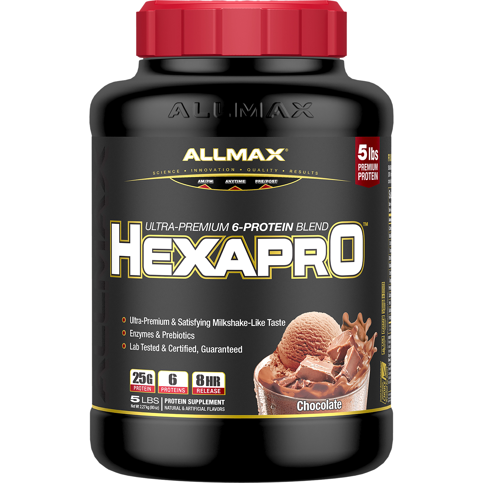 ALLMAX Nutrition, Hexapro, Mistura de 6 Proteínas Ultrapremium, Chocolate, 2,27 kg (5 lb)