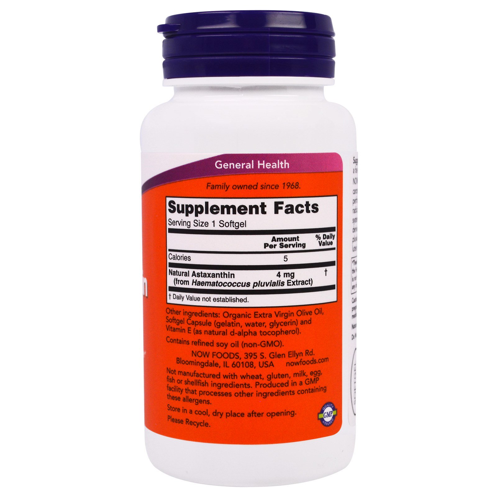 Now Foods, Astaxantina, 4 mg, 90 Cápsulas Softgel - Imagem 2