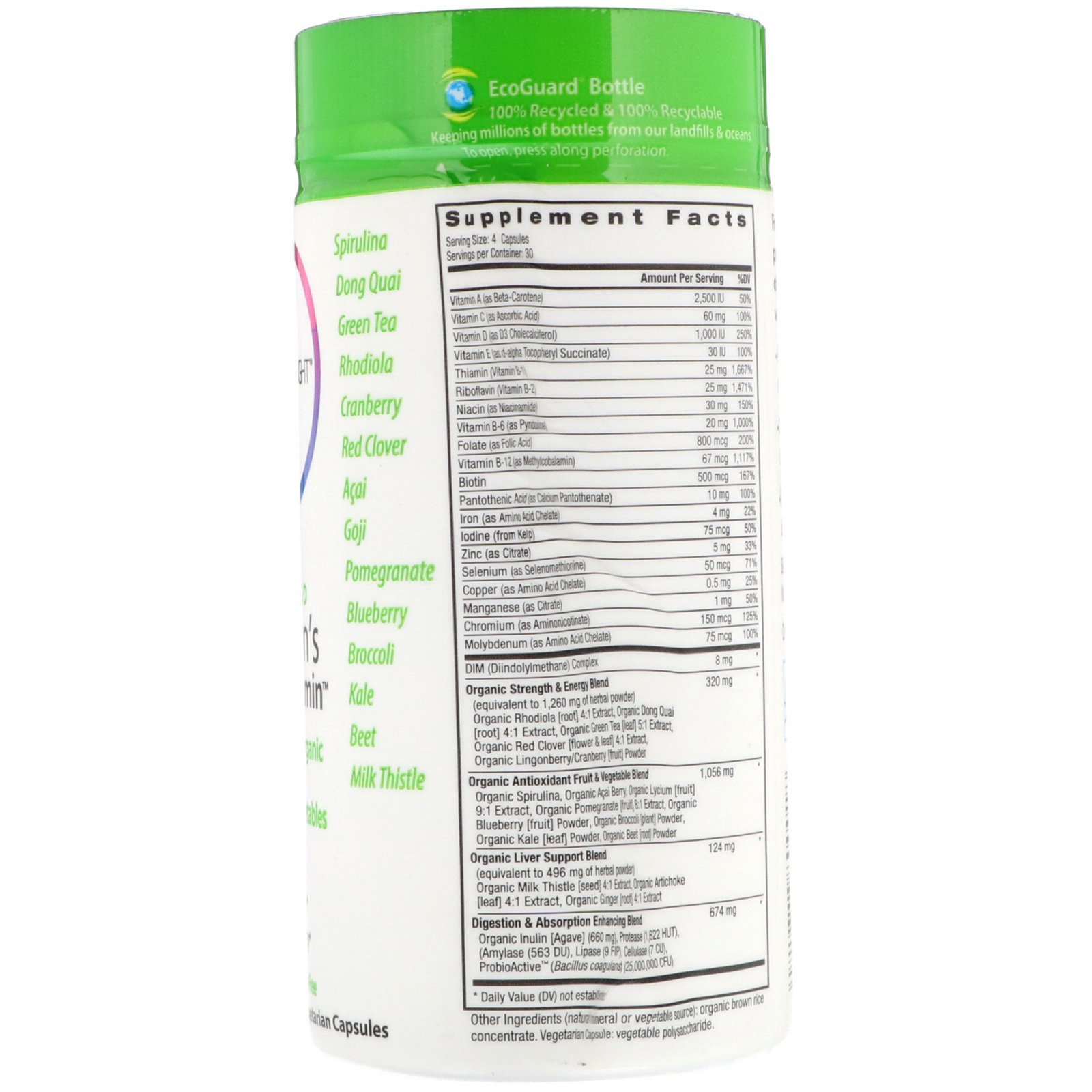 Rainbow Light, Multivitamínico Certificado para Mulheres, 120 Cápsulas Vegetarianas - Imagem 2