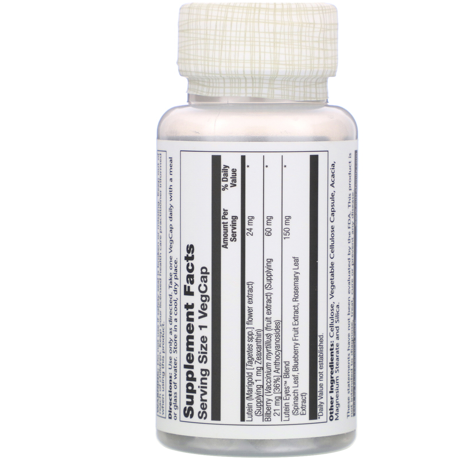 Solaray, Lutein Eyes 24 Advanced, 24 mg, 30 VegCaps - Imagem 2