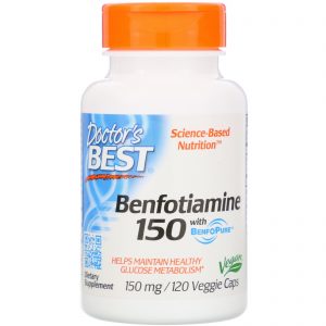 Comprar doctor's best, benfotiamine 150 with benfopure, 150 mg, 120 veggie caps preço no brasil anti-idade antioxidantes tópicos de saúde suplemento importado loja 267 online promoção -