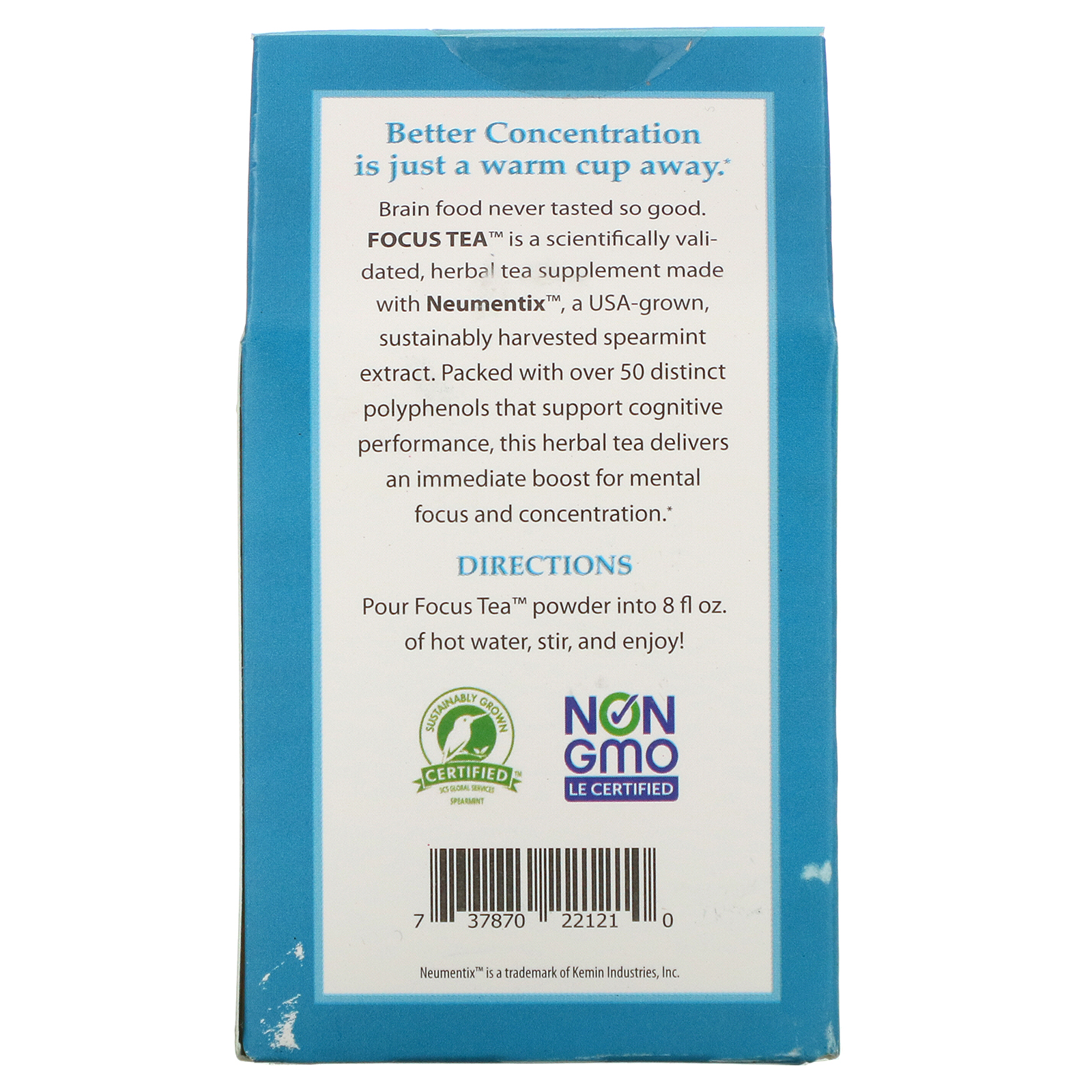 Life Extension, Neumentix, Focus Tea, Spearmint, 14 Stick Packs - Imagem 3
