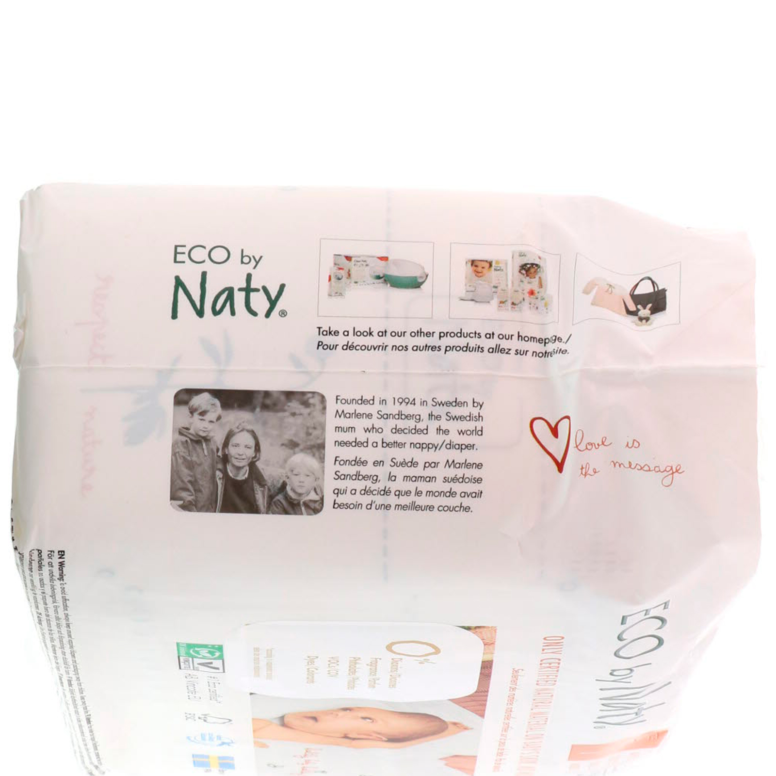 Naty, Fraldas para Pele Sensível, Tamanho 1, De 2 a 5 kg, 25 Fraldas - Imagem 2