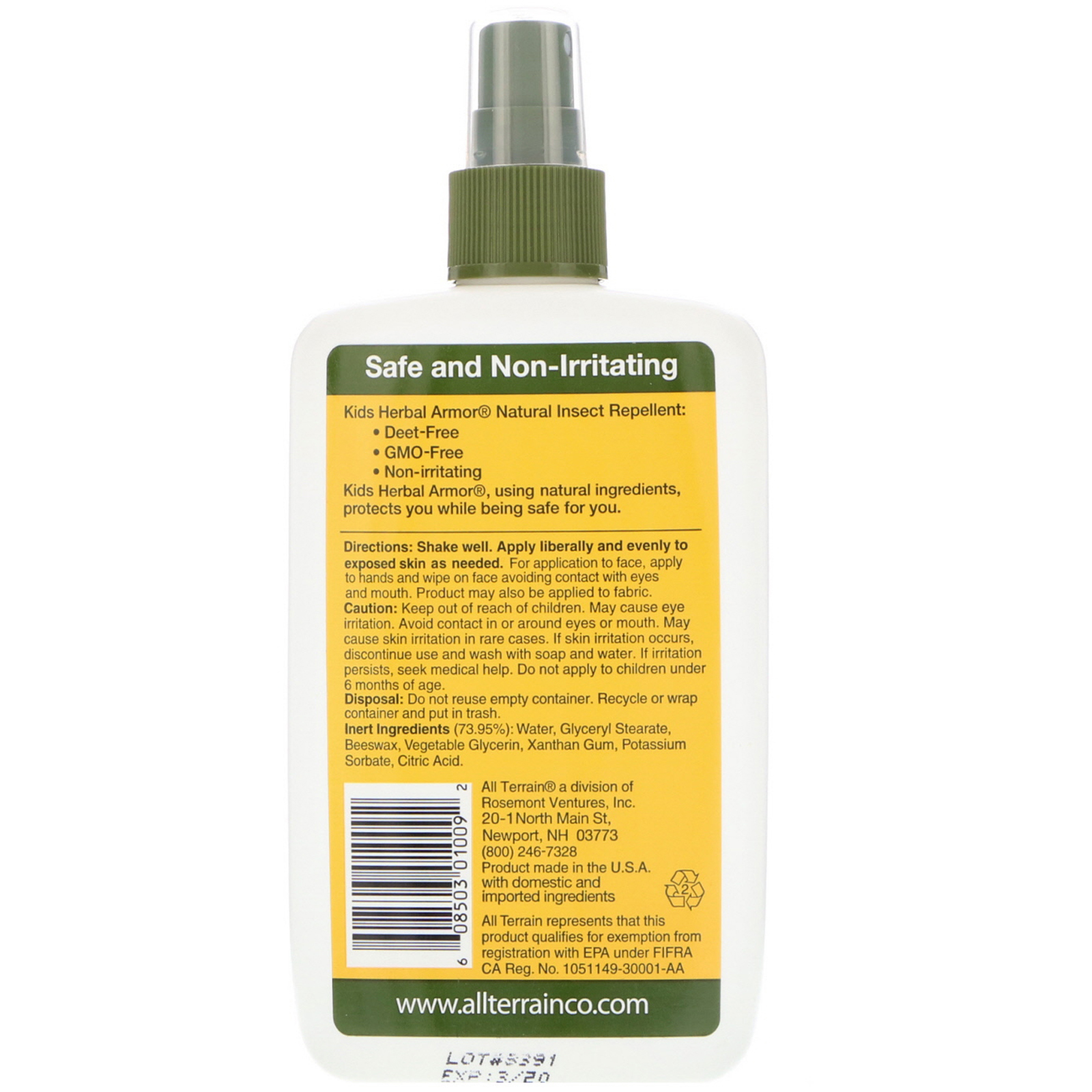 All Terrain, Proteção Herbal para Crianças, Repelente de Insetos Natural, 8 fl oz (240 ml) - Imagem 2