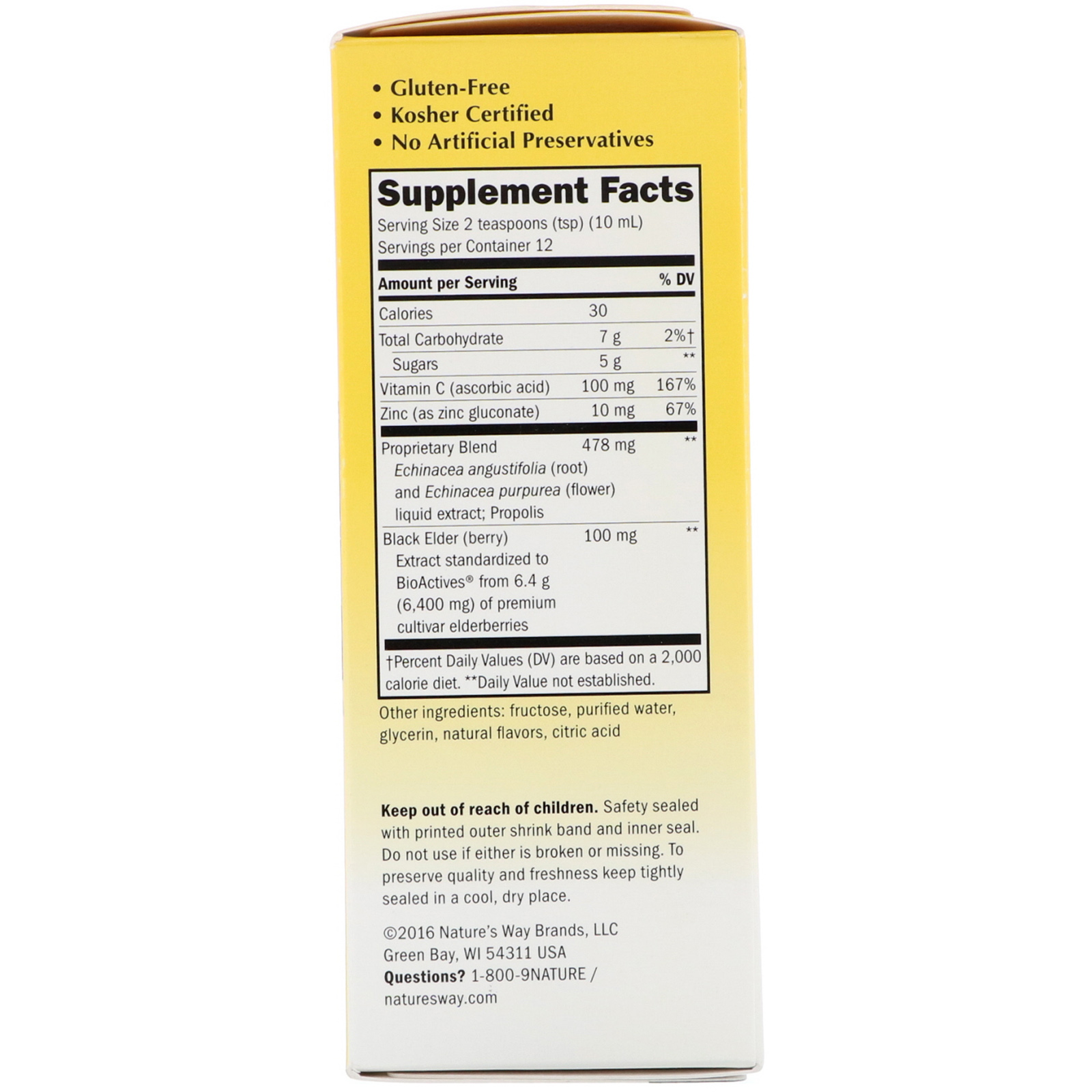 Nature's Way, Sambucus Immune, Elderberry, Standardized, 4 fl oz (120 ml) - Imagem 2