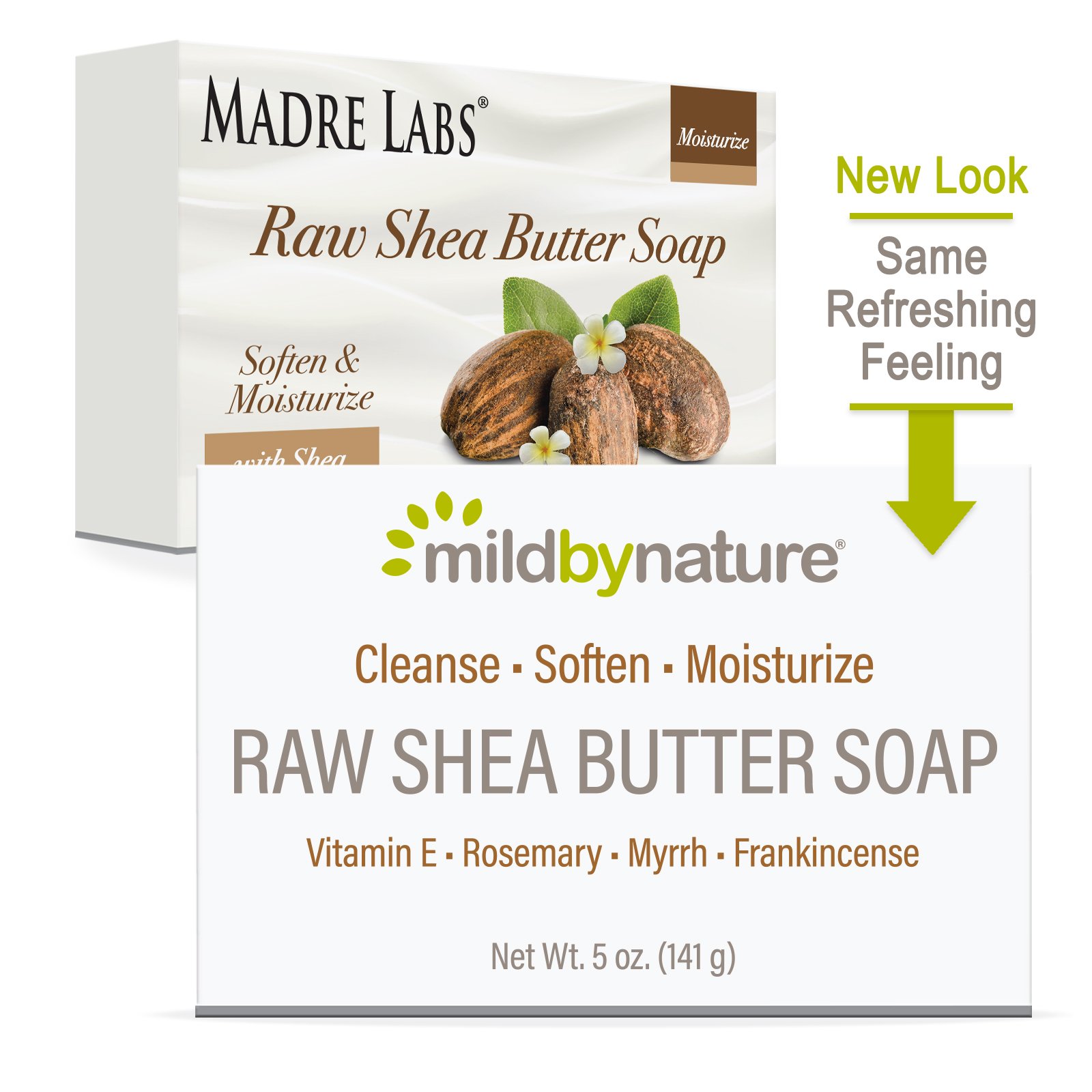 Mild By Nature, Manteiga de Karité Pura, Sabonete em Barra, com Vitamina E, Alecrim, Mirra e Incenso, 5 oz (141 g) - Imagem 4