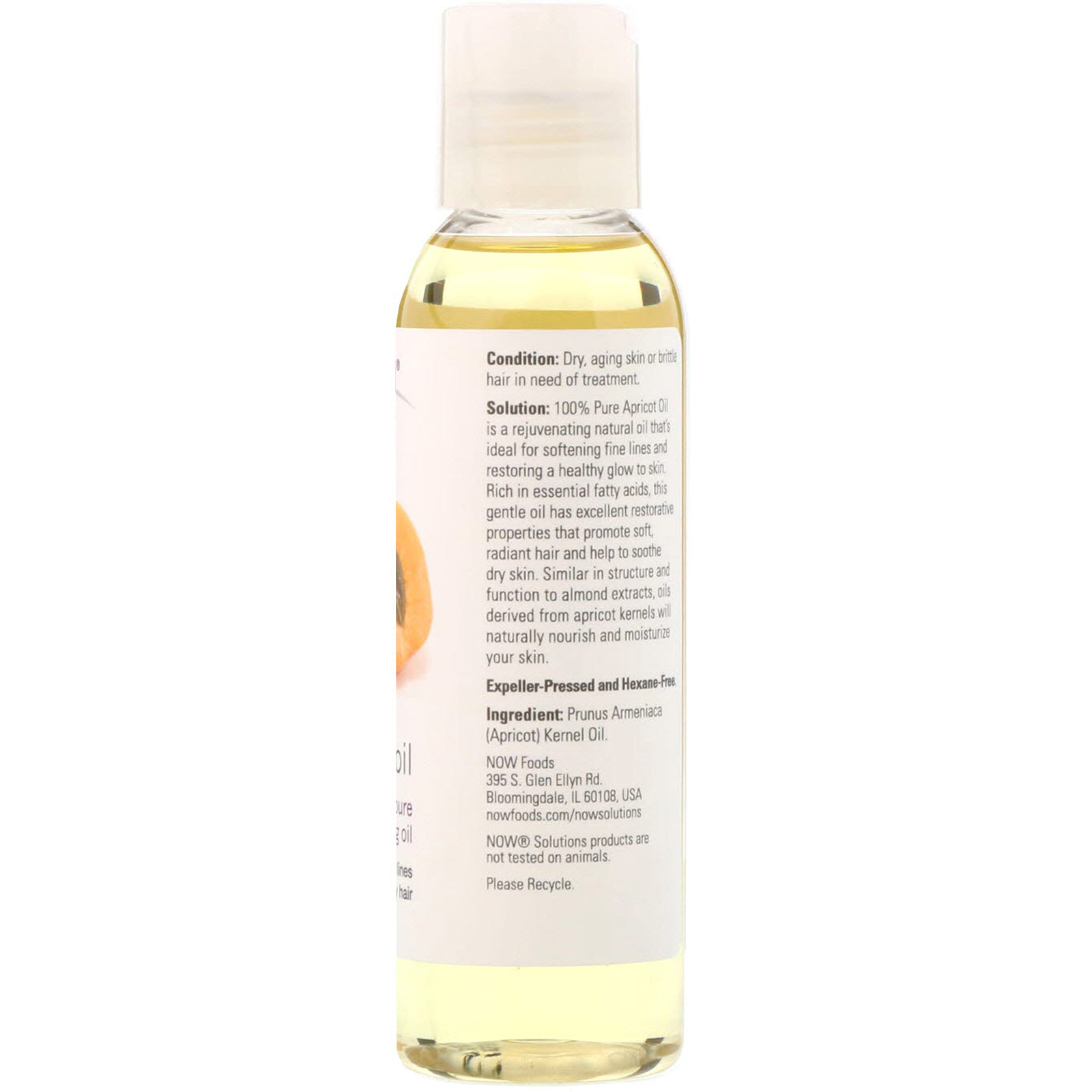 Now Foods, Soluções, Óleo de Damasco, 118 ml (4 oz) - Imagem 2