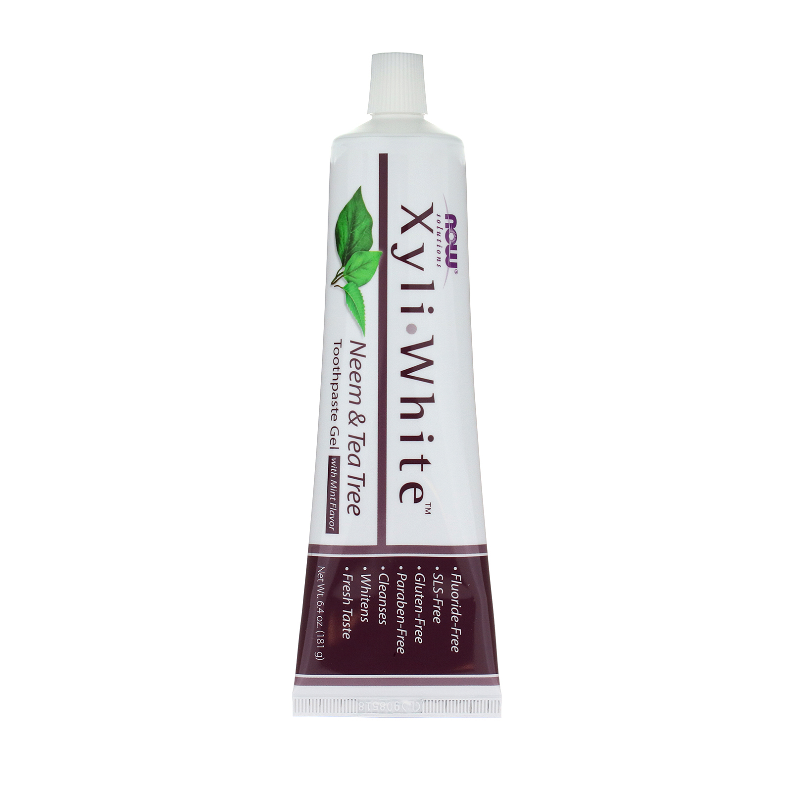 Now Foods, Solutions, XyliWhite, Creme Dental em Gel, Neem e Árvore-do-Chá, 181 g (6,4 oz)