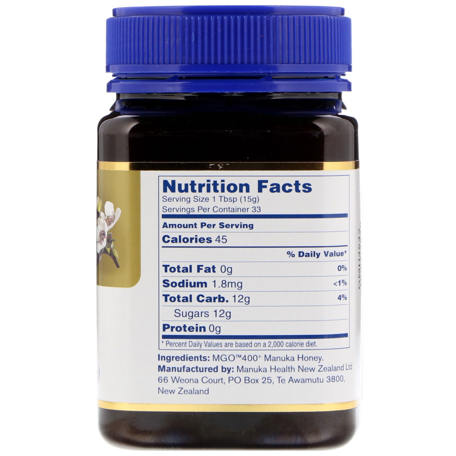 Manuka Health, Mel de Manuka, MGO 400, 500 g (1,1 lb) - Imagem 2