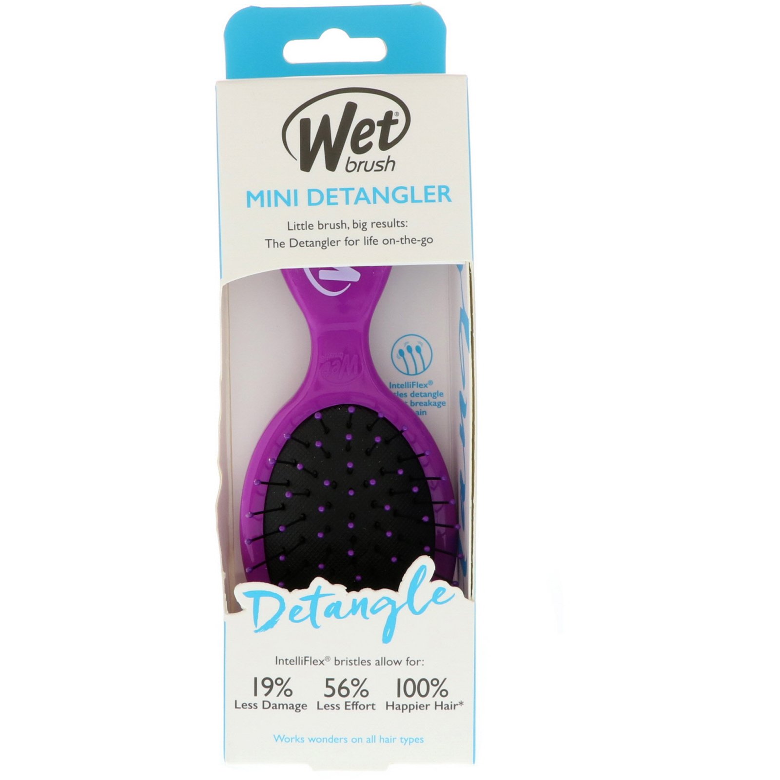 Wet Brush, Miniescova Desembaraçadora, Roxa, 1 Escova - Imagem 2