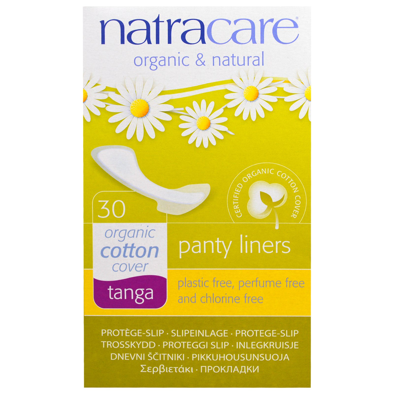 Natracare, Calcinhas, algodão orgânico, tanga, 30 calcinhas