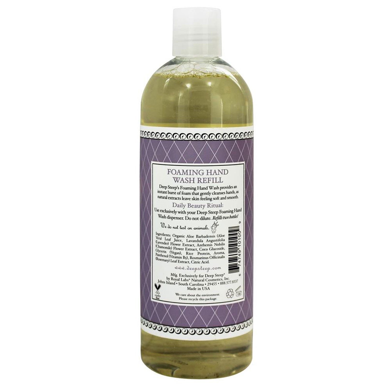 Deep Steep, Sabonete Espumante para as Mãos, Refil, Lavanda - Camomila, frasco de 16 oz (474 ml) - Imagem 2