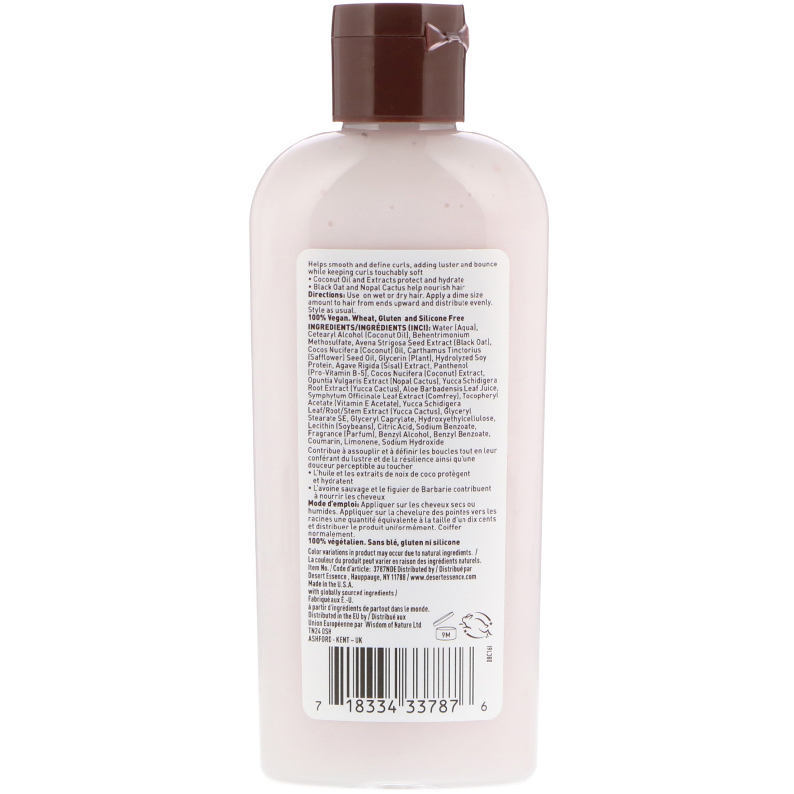 Desert Essence, Creme de Cabelo para Cachos Macios, Coco, 190 ml (6,4 fl oz) - Imagem 2