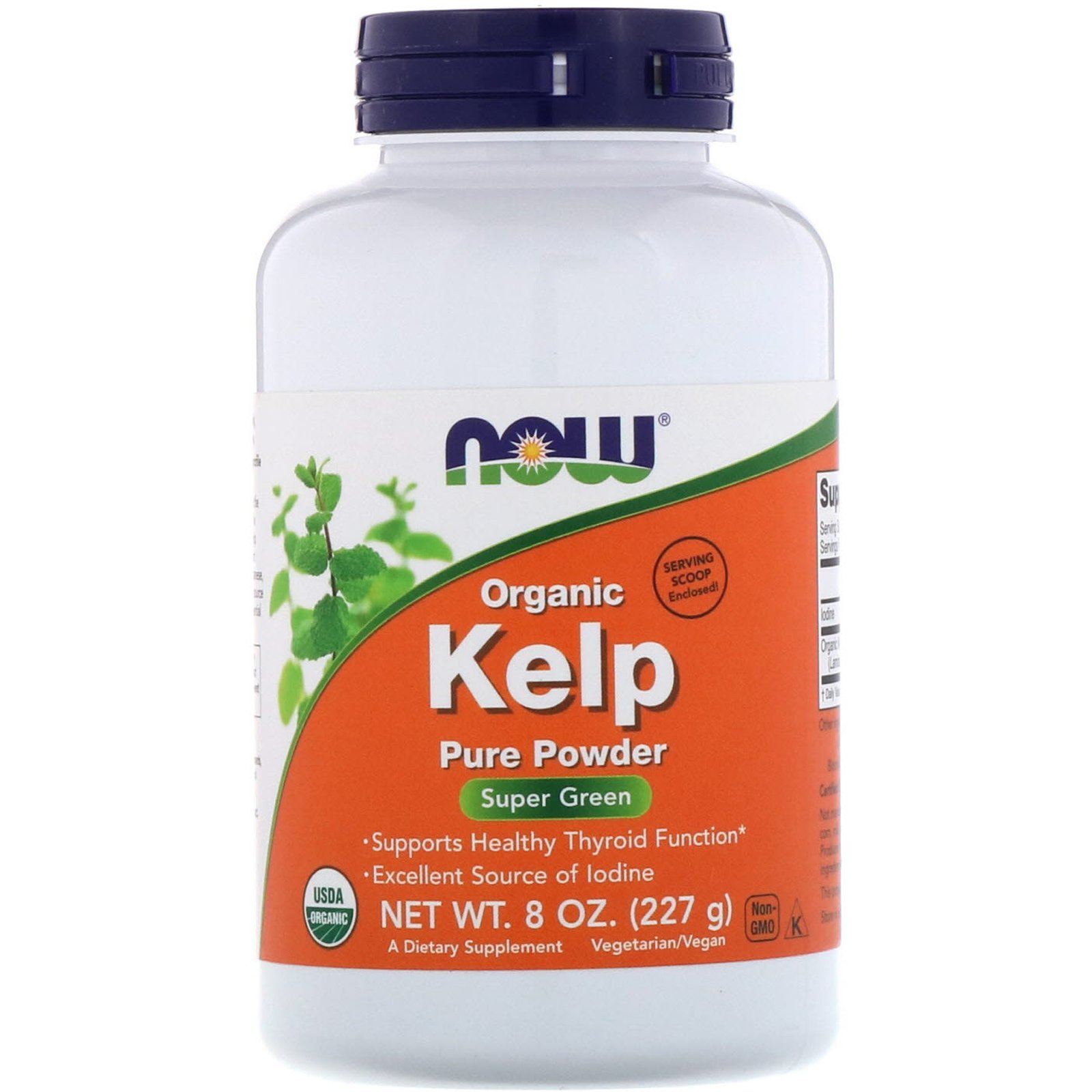 Now Foods, Kelp Orgânico, Pó Puro, 8 oz (227 g)