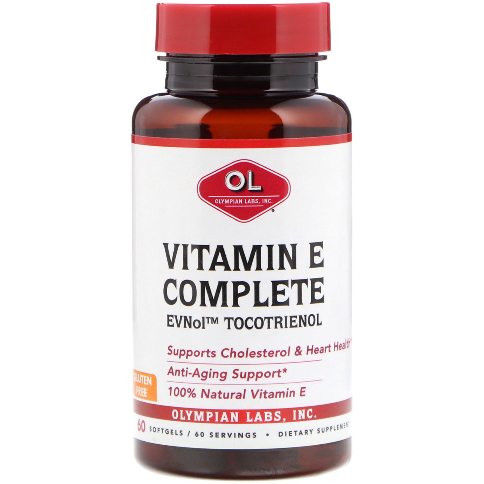 Olympian Labs, Vitamina E Completa, 60 Cápsulas Softgel