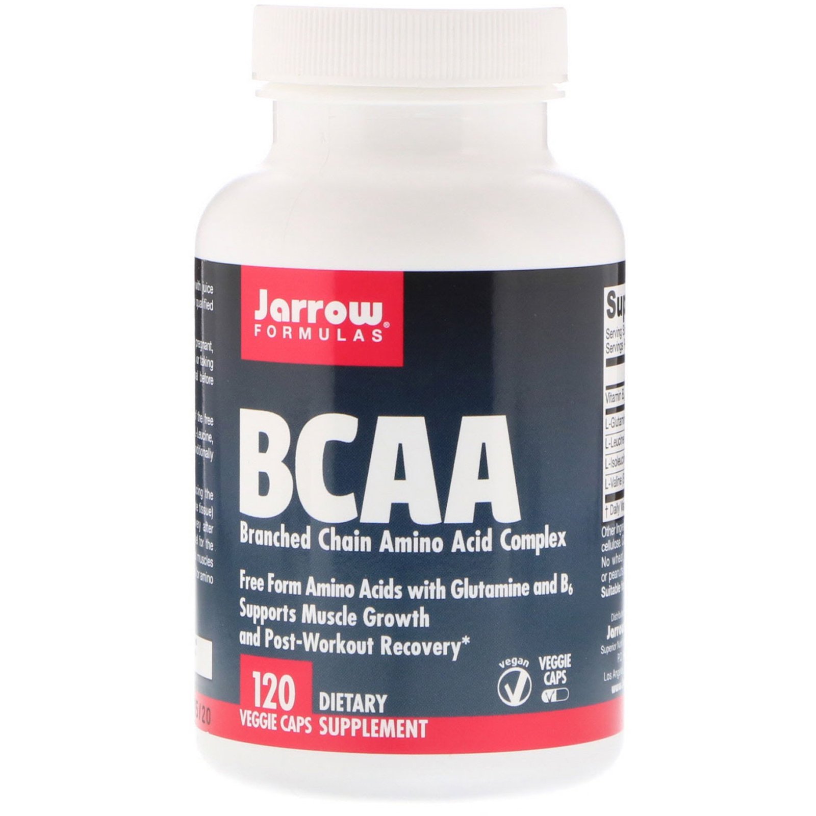 Jarrow Formulas, BCAA Complex, 120 Cápsulas Vegetais