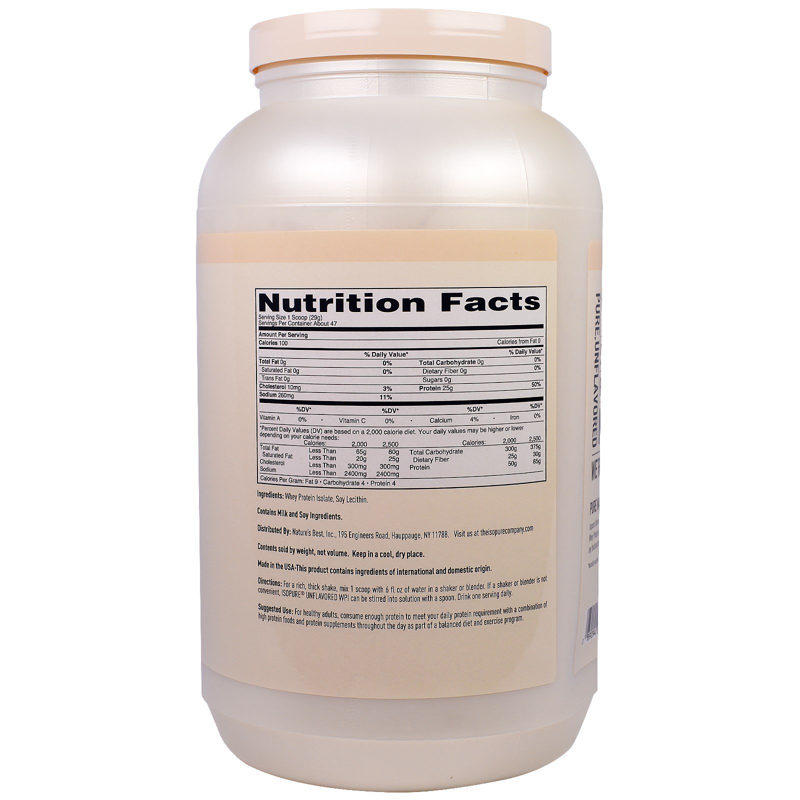 Isopure, Isolado Proteico de Soro, Proteína em Pó, Sem Sabor, 3 lb, (1,36 kg) - Imagem 2