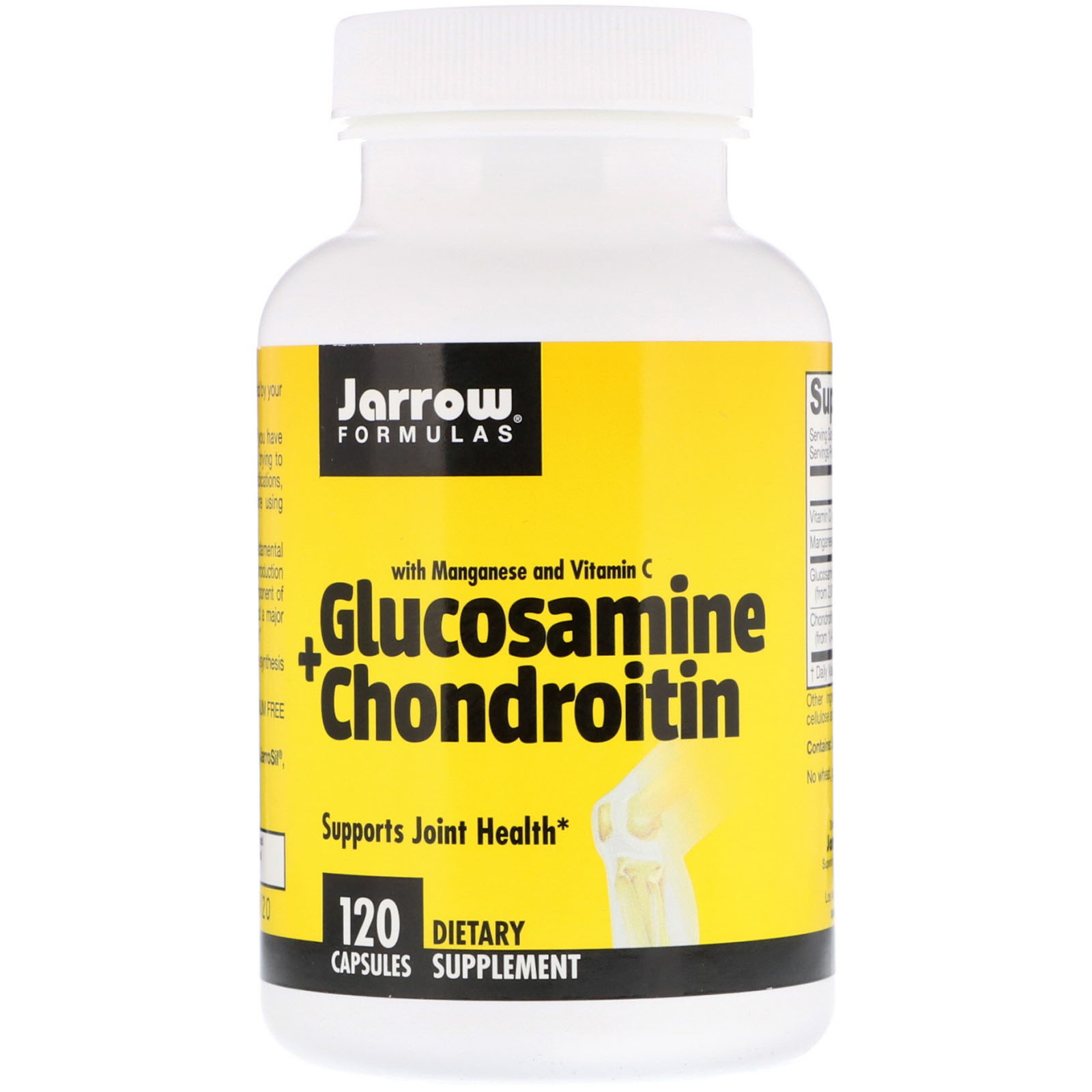 Jarrow Formulas, Combinação de Glucosamina + Condroitina, 120 cápsulas