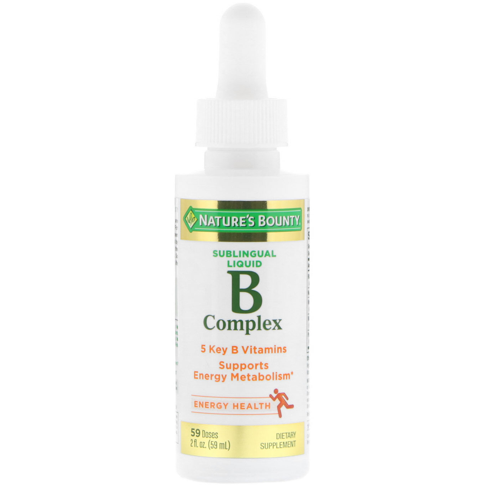 Nature's Bounty, Complexo B, líquido sublingual, 2 fl oz (59 ml) - Imagem 3