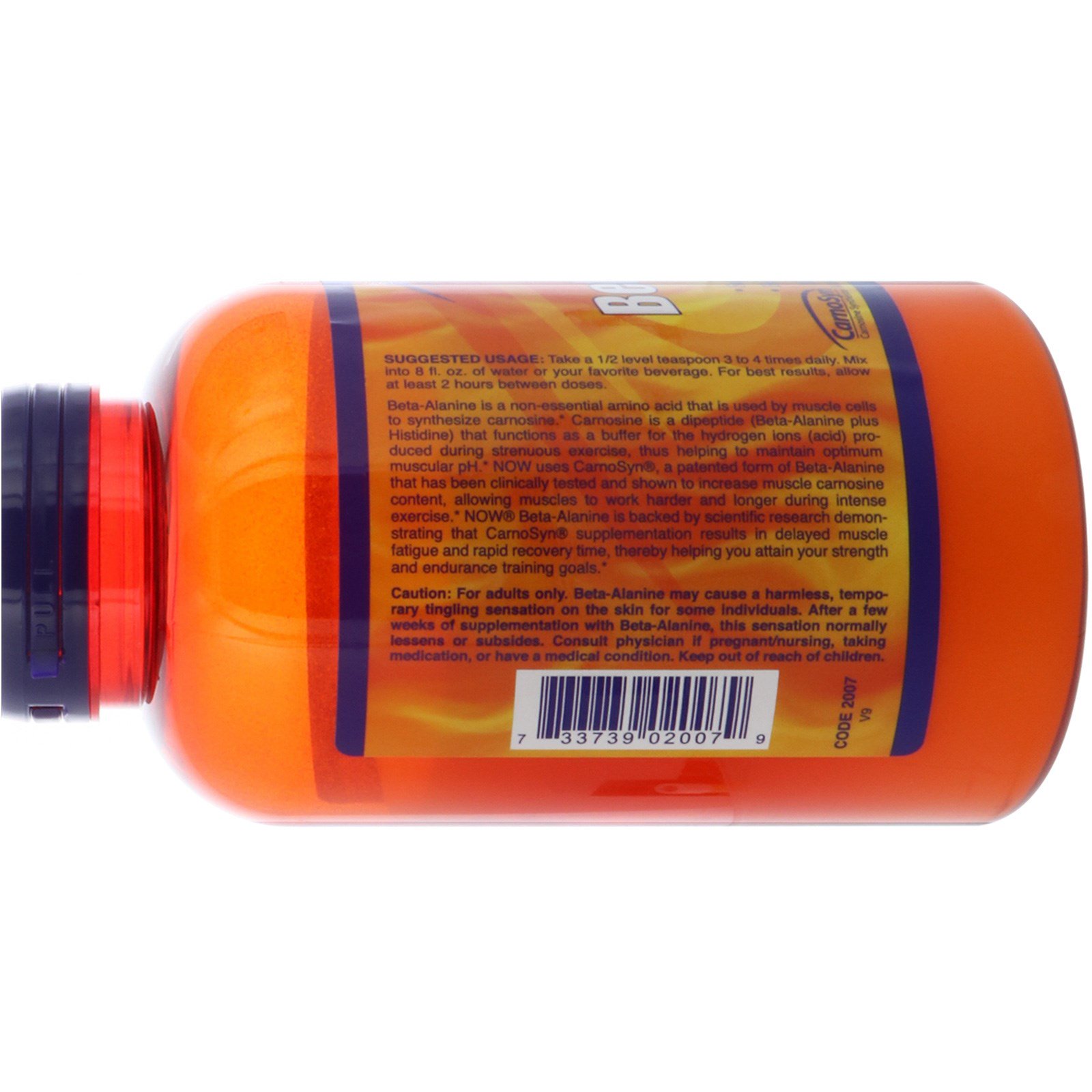 Now Foods, Esportes, Beta-Alanina, Pó Puro, 500 g (17,6 oz) - Imagem 3