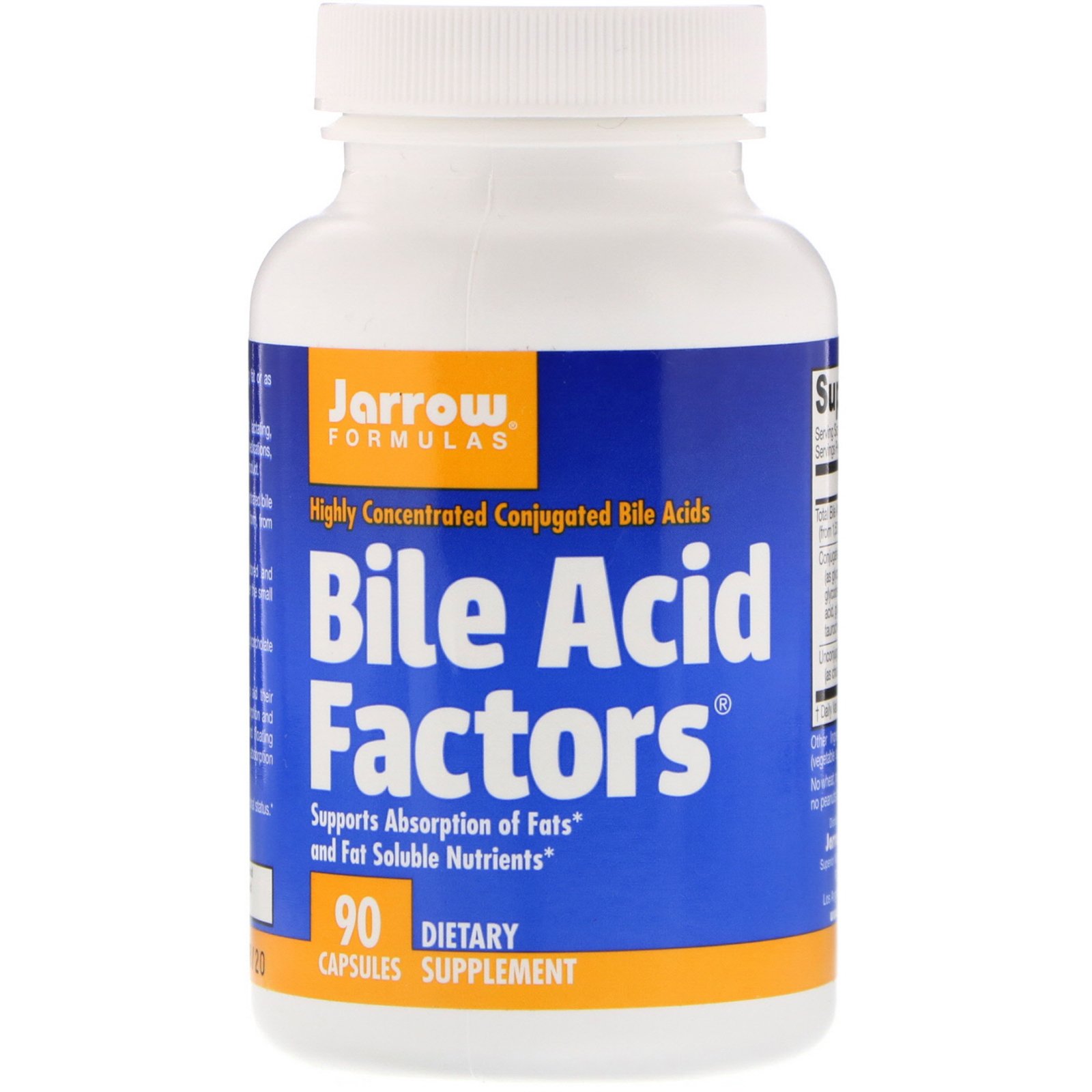 Jarrow Formulas, Bile Acid Factors, 90 Cápsulas