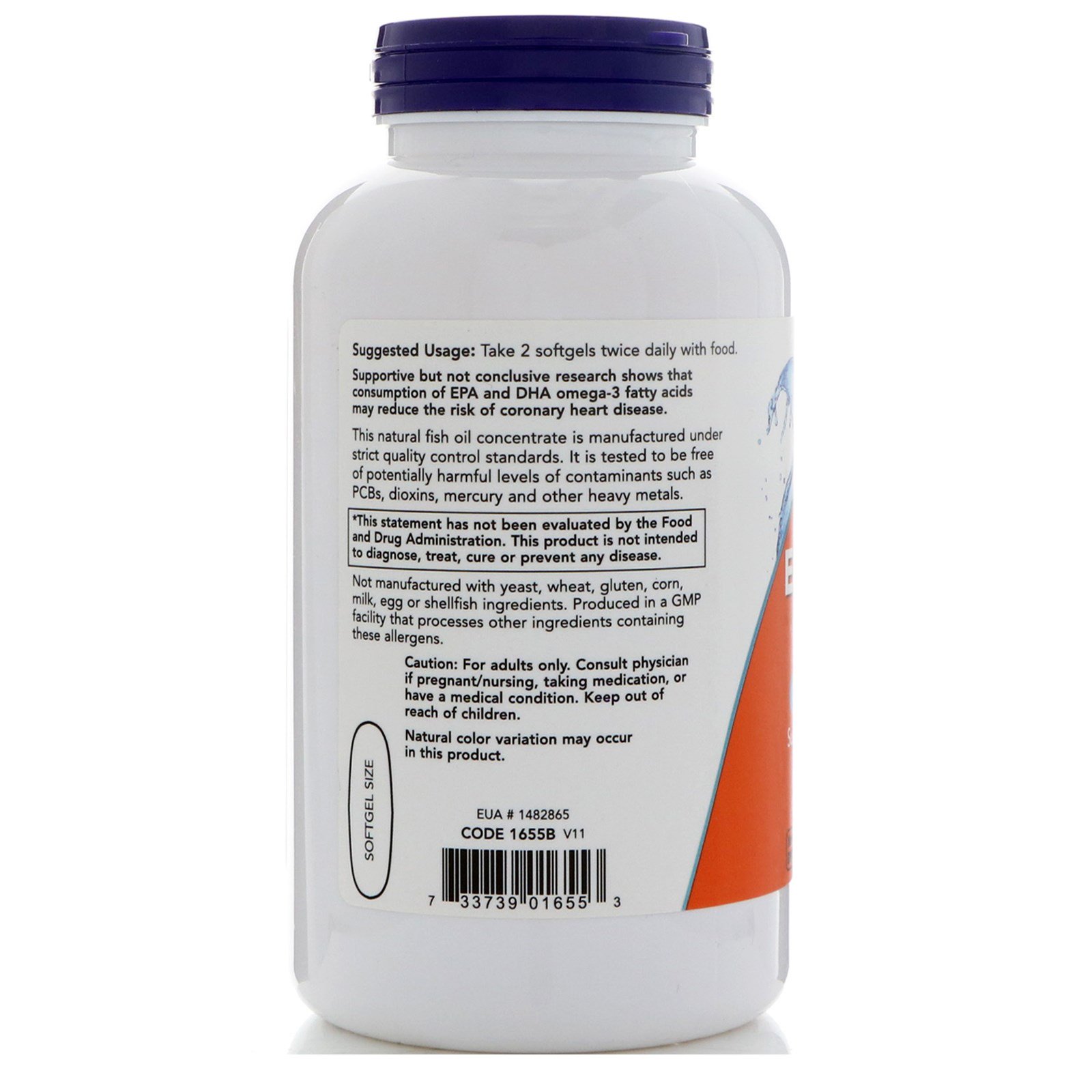 Now Foods, Omega-3, 180 Softgels - Imagem 3