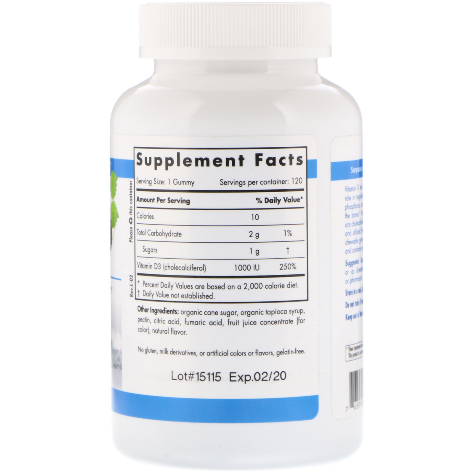 Nordic Naturals, Vitamina D3, Frutas Silvestres, 1000 UI, 120 Balas de Goma - Imagem 2
