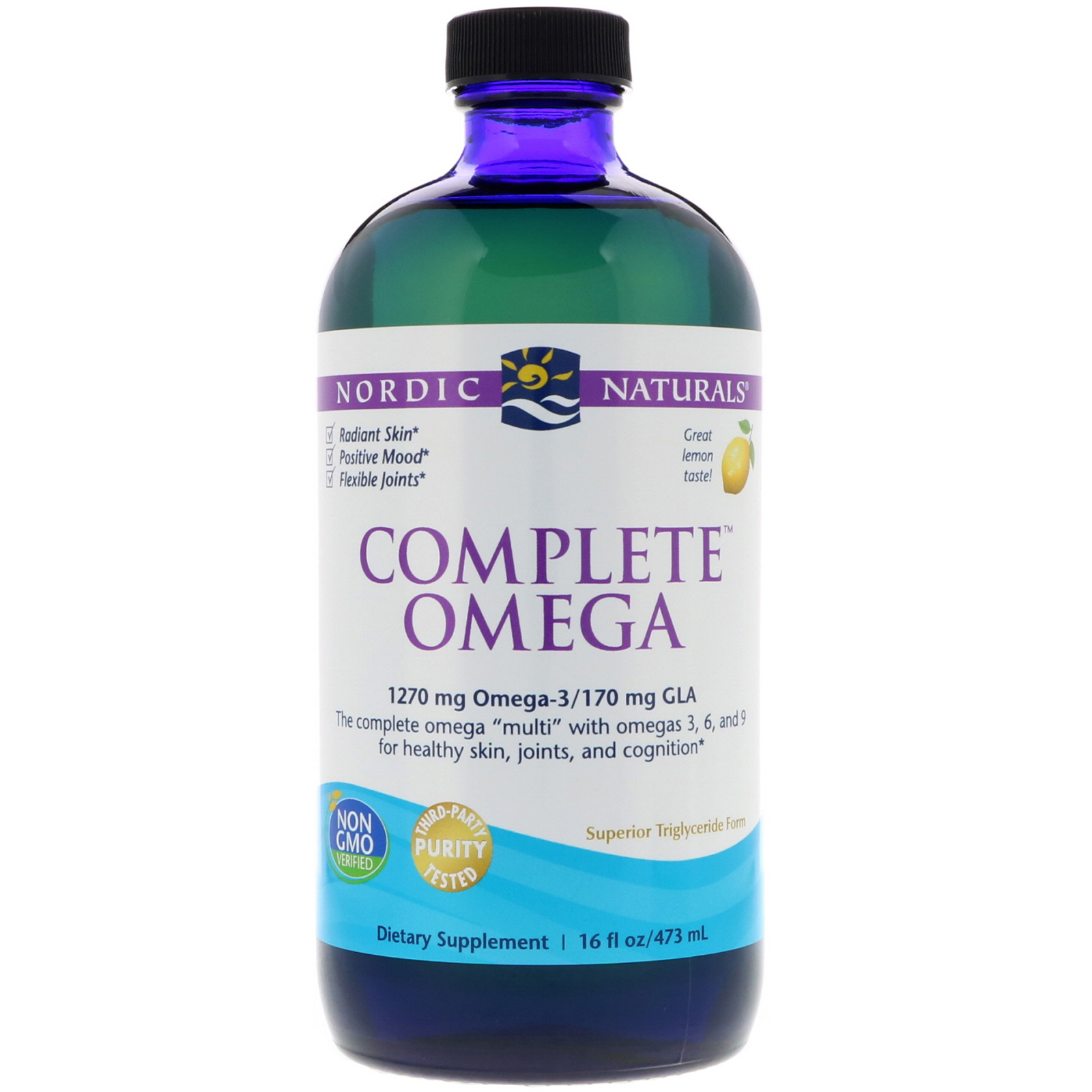 Nordic Naturals, Ômega Complete, Sabor Limão, 473 ml (16 fl oz)