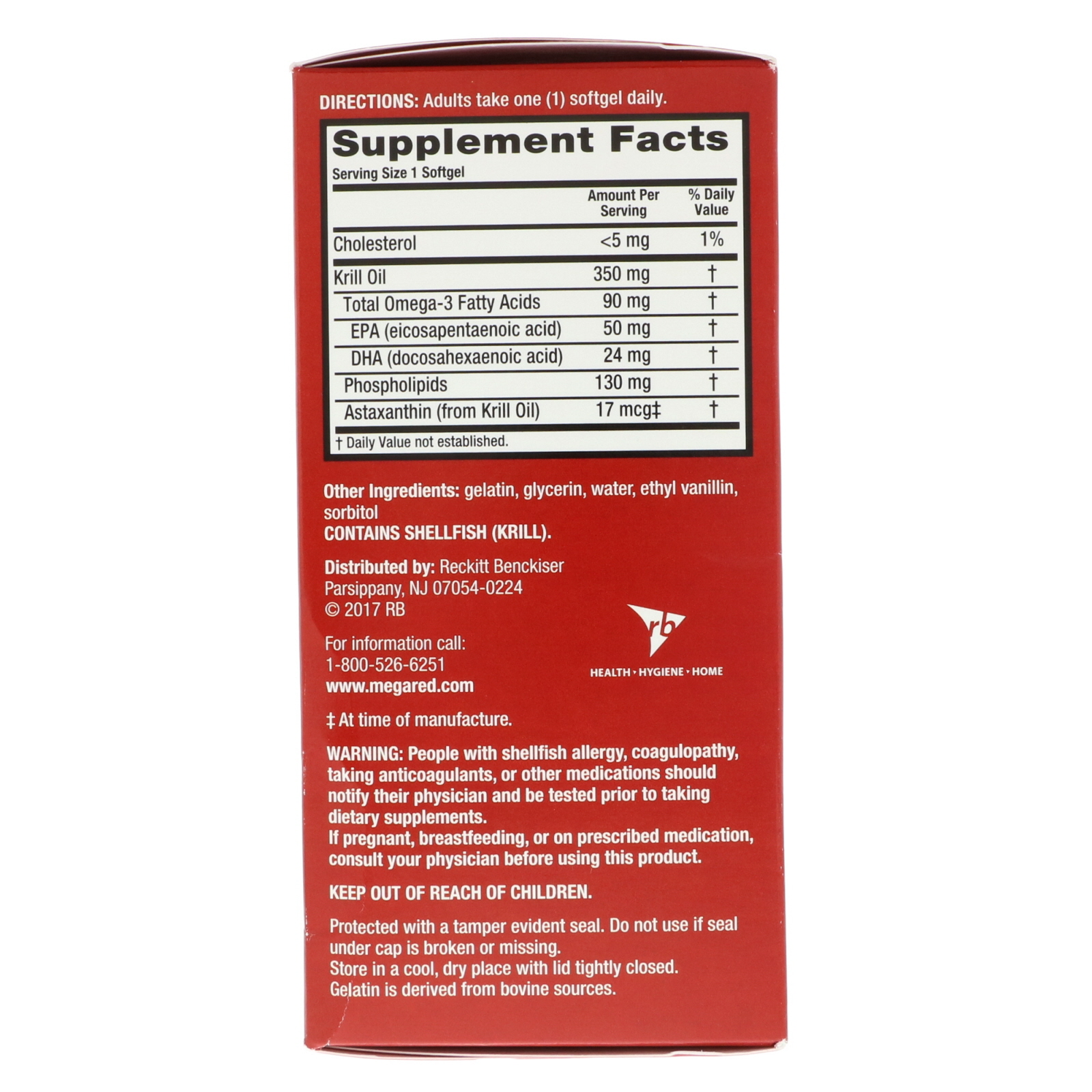 Schiff, MegaRed, Superior Óleo de Krill Omega-3, 350 mg, 120 Cápsulas gelatinosas - Imagem 2