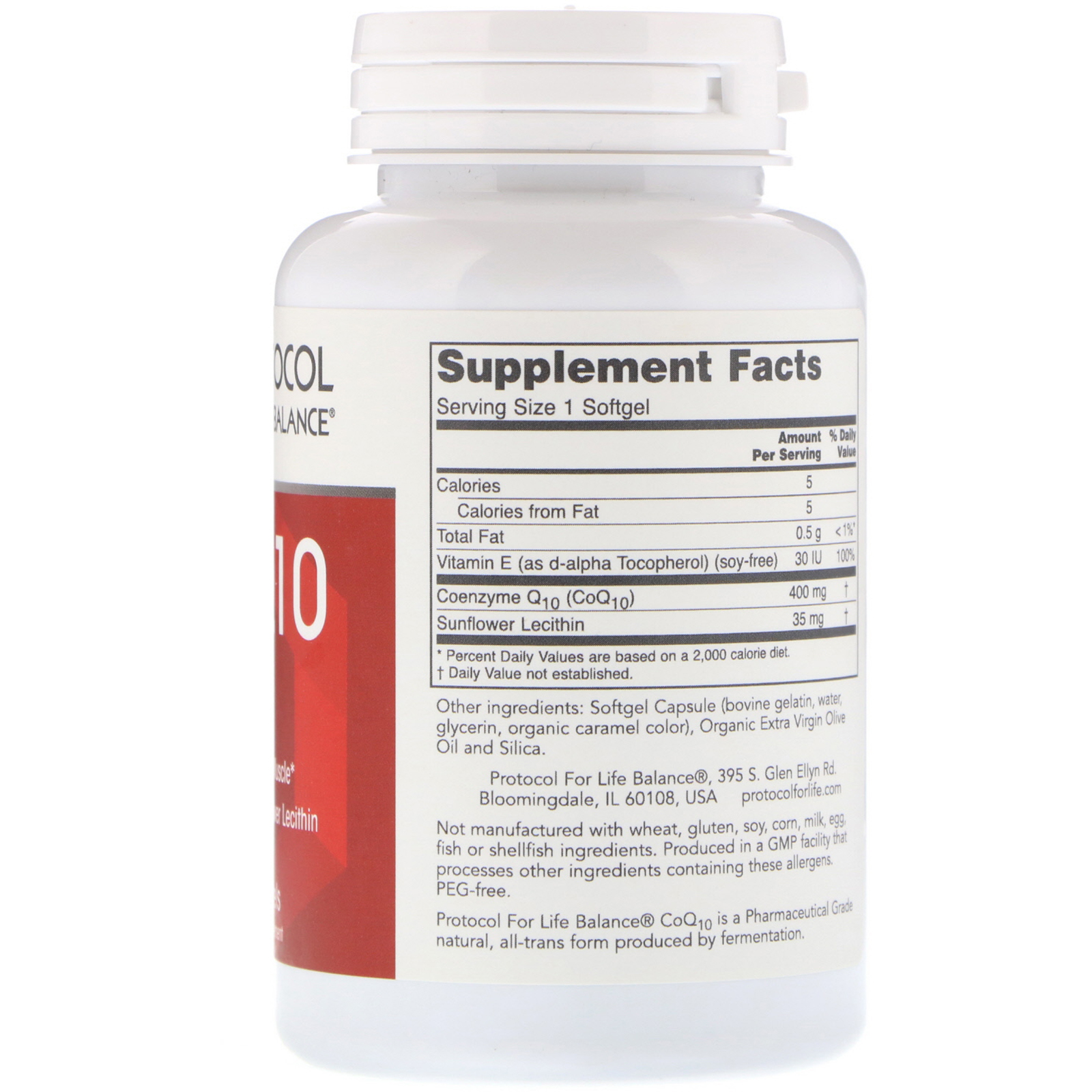 Protocol for Life Balance, CoQ10, 400 mg, 60 Cápsulas Gelatinosas - Imagem 2