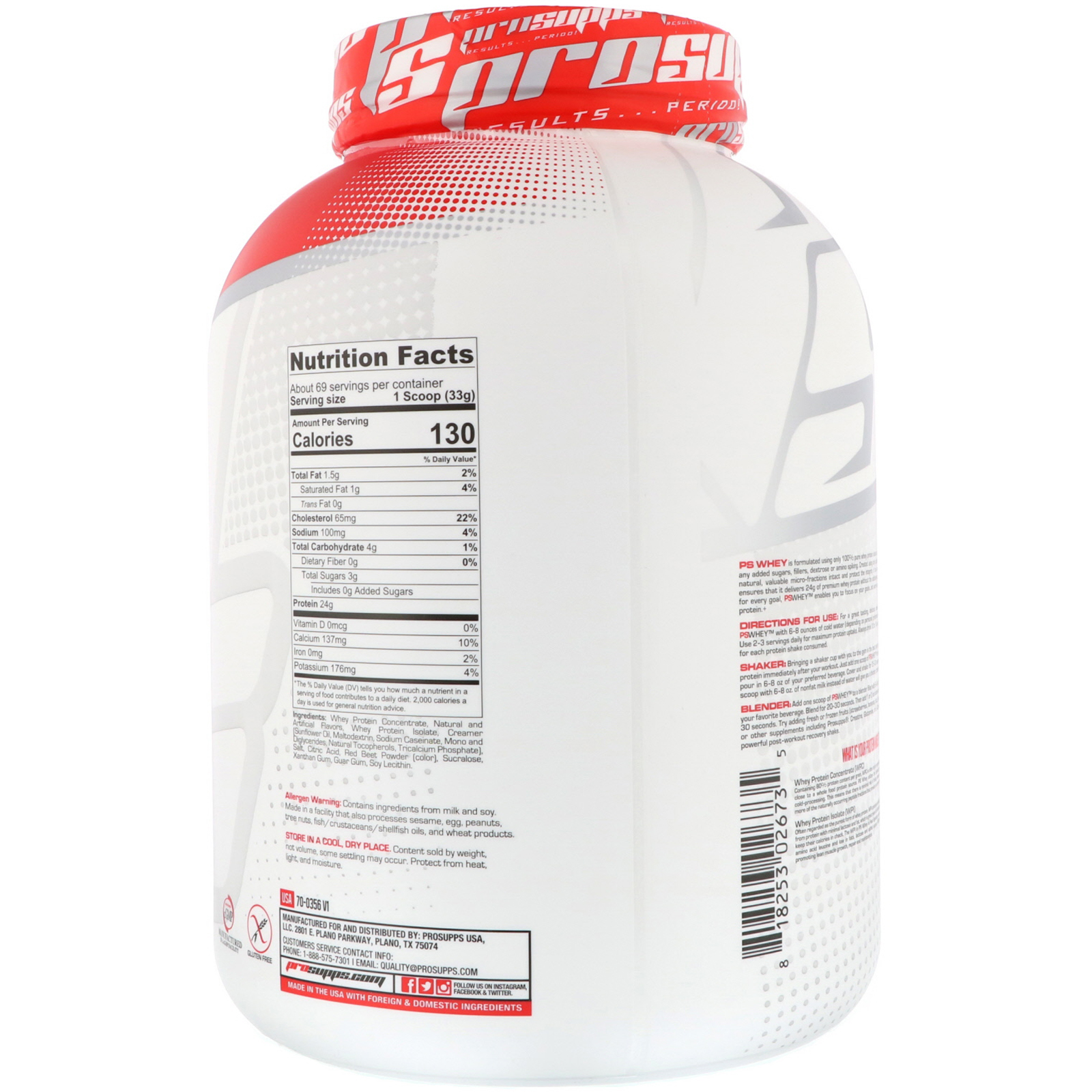 ProSupps, PS Whey, Strawberry Banana, 5 lb (2268 g) - Imagem 2