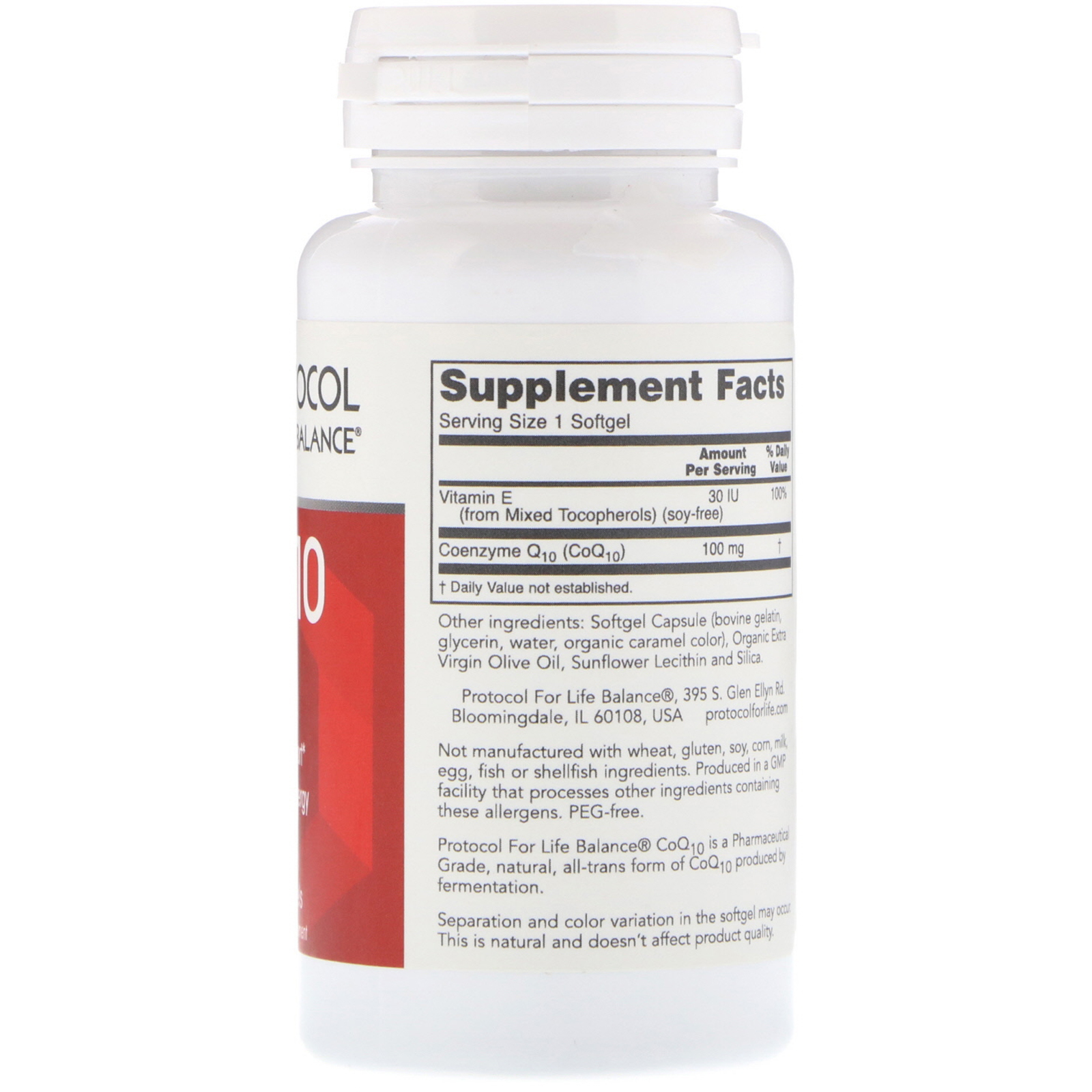 Protocol for Life Balance, CoQ10, 100 mg, 90 Cápsulas Gelatinosas - Imagem 2