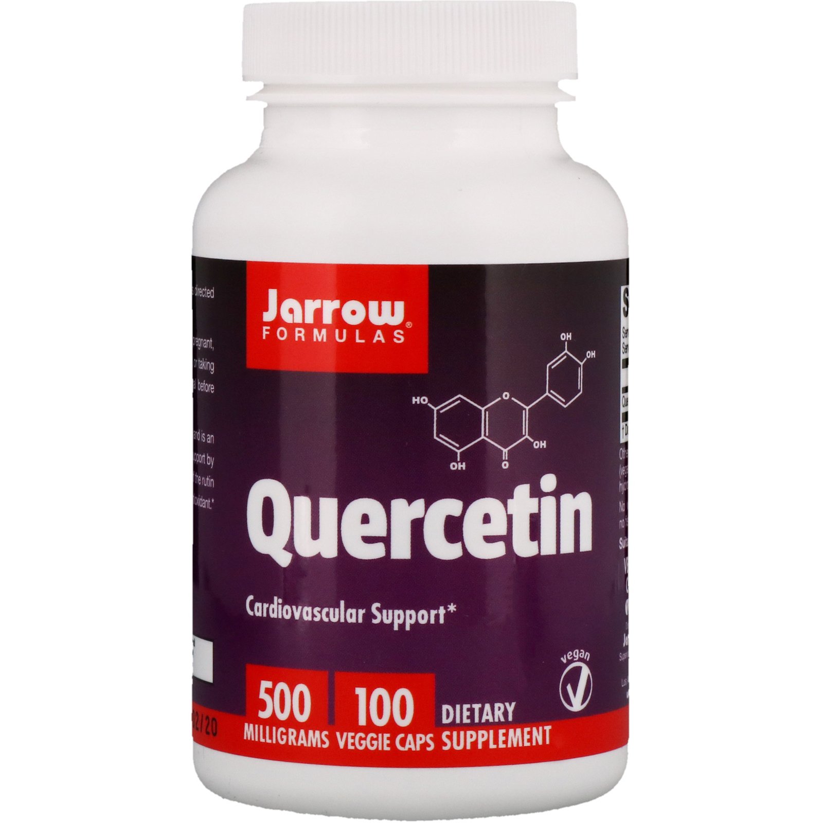 Jarrow Formulas, Quercetina, 500 mg, 100 Cápsulas
