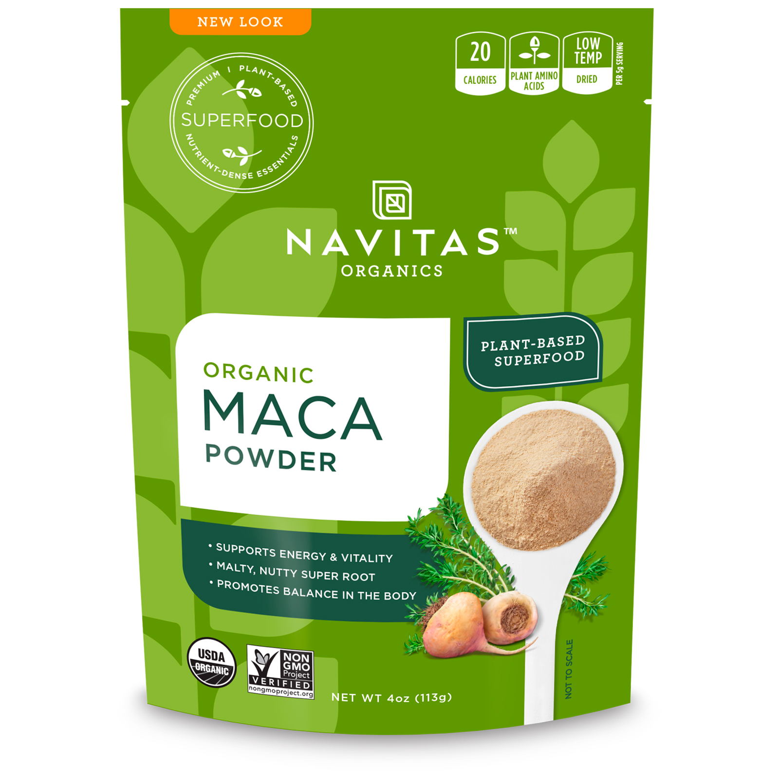 Navitas Organics, Maca Orgânica em Pó, 113 g (4 oz)