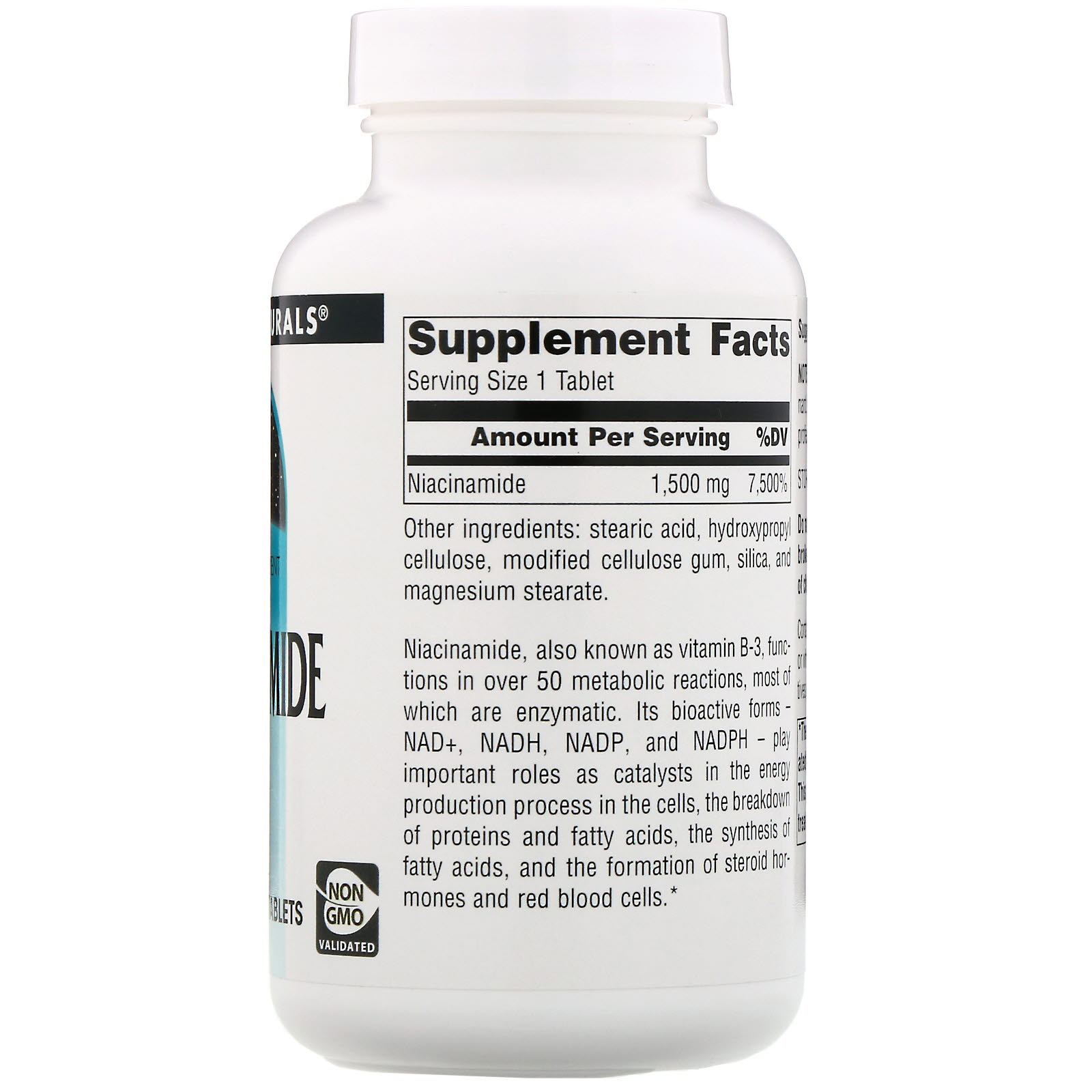 Source Naturals, Niacinamide B-3, 1,500 mg, 100 Tablets - Imagem 2